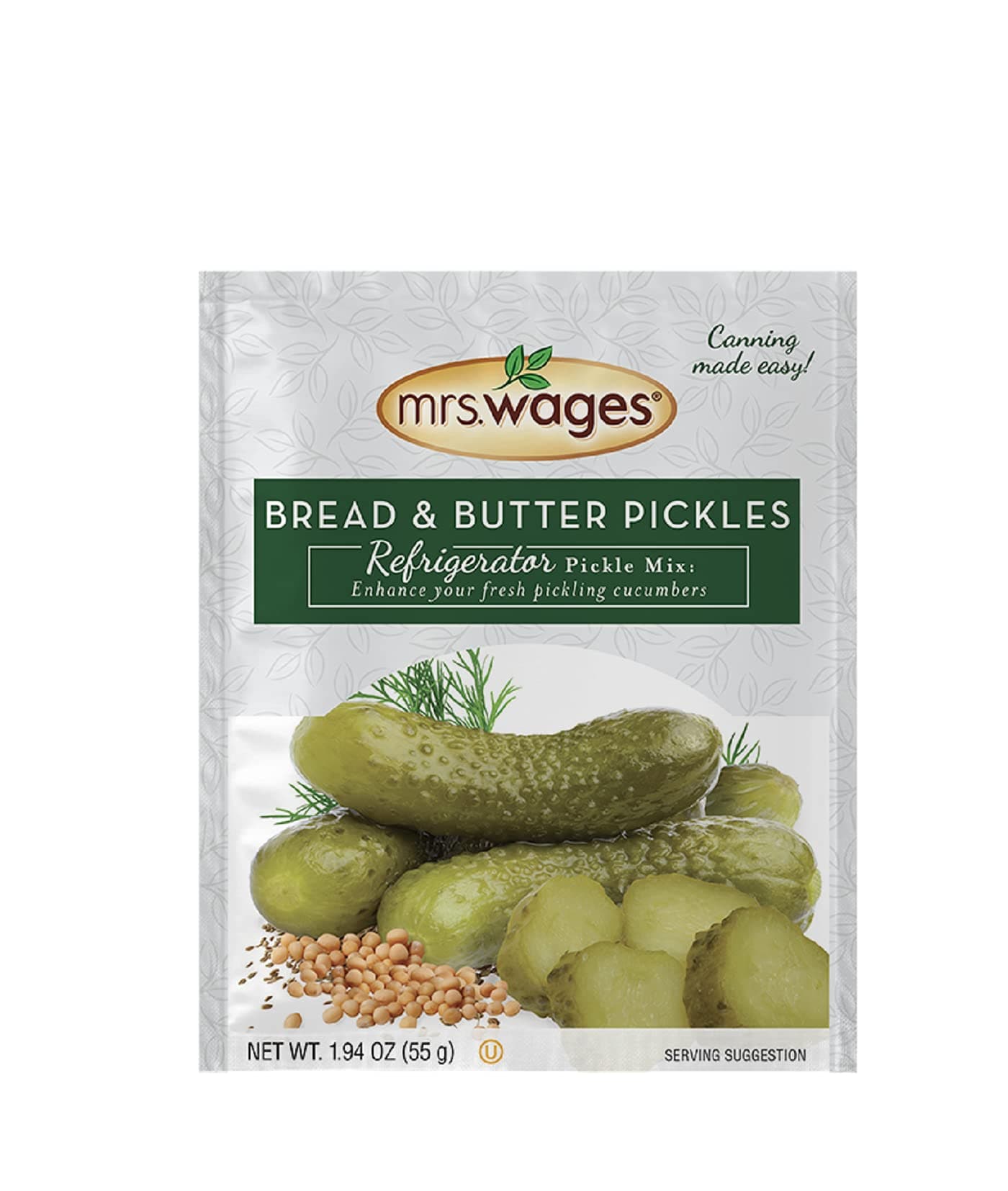 Mrs. Wages -  Bread and Butter Pickles Refrigerator Mix Simple-To-Use Easy Homemade Pickles Tradi...