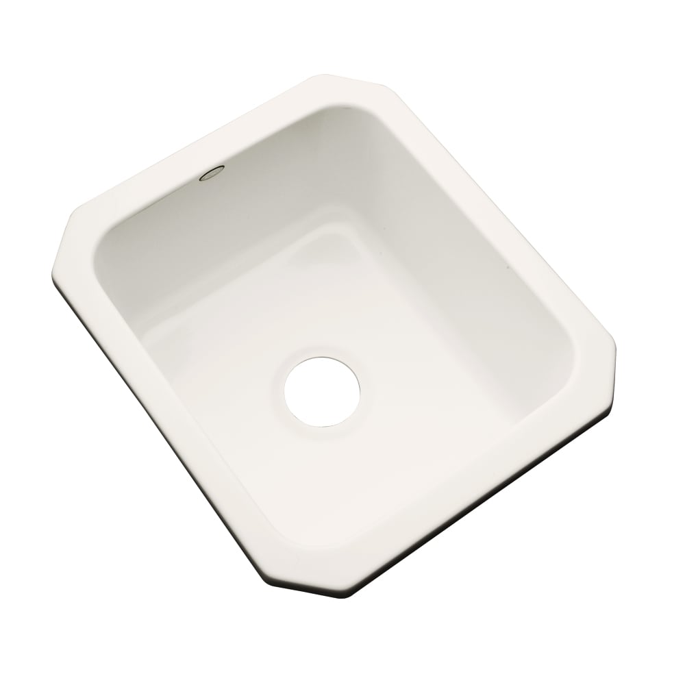 Dekor 36003UM 17-Inches L x 18.5-Inches W Biscuit Acrylic No Faucet Hole Undermount Residential Prep Sink