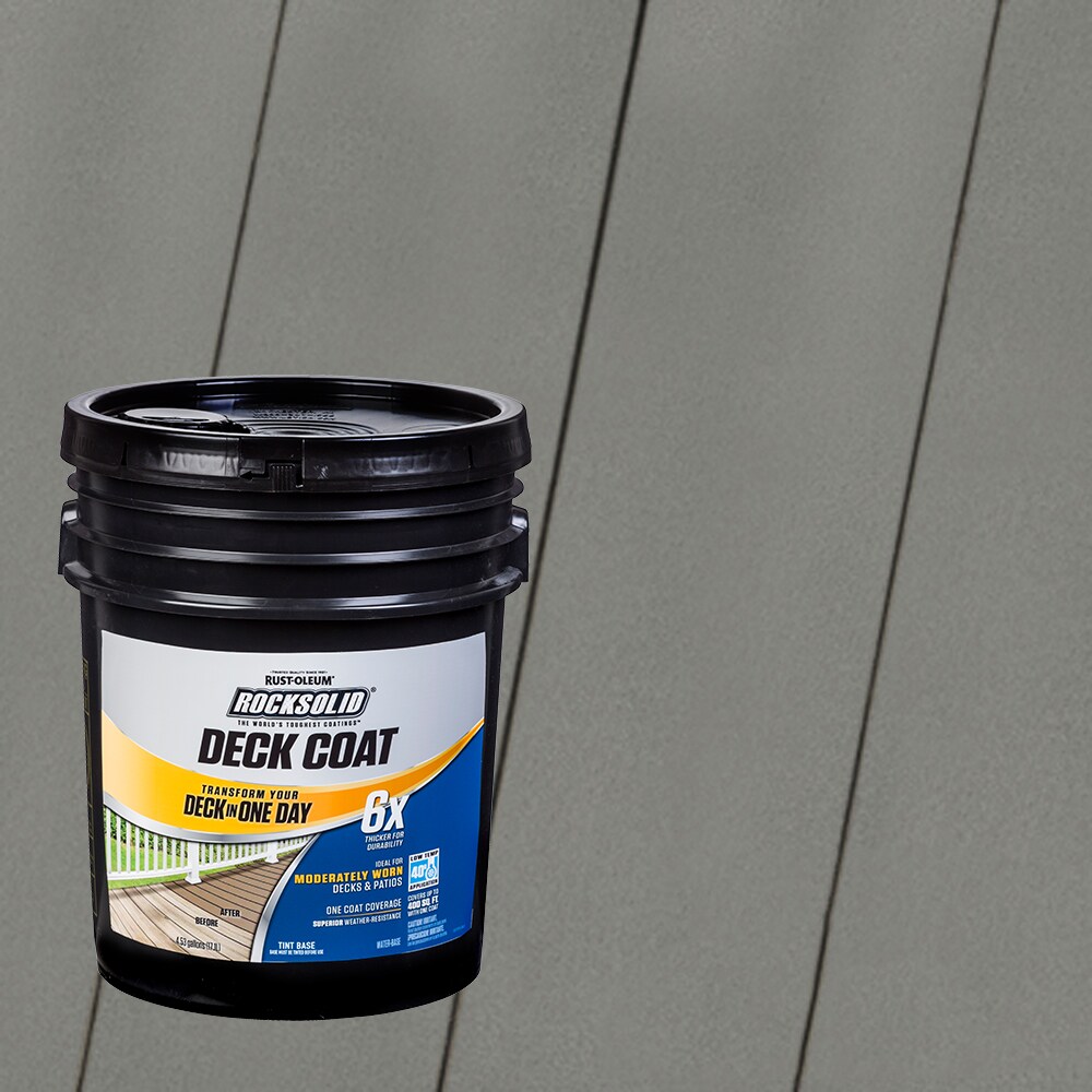 Rust-Oleum 319702T RockSolid 6X Deck Coat Pre-Tinted Kensington Solid Exterior Wood Stain and Sealer in One ( 5-gallon )