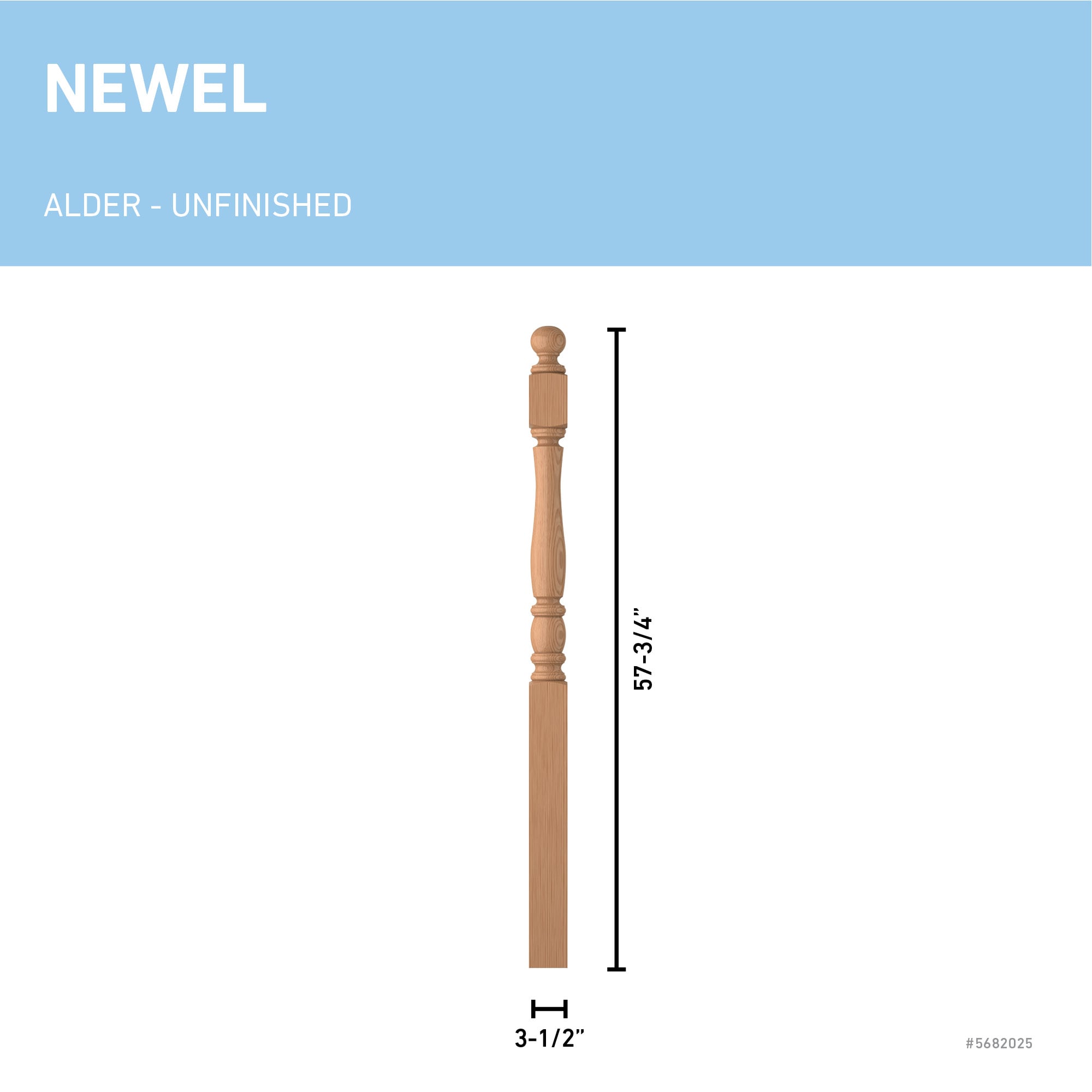 L.J. Smith Stair Systems LJP-3342BT-AL Interior-Stairpart-Newel-Posts - View #3
