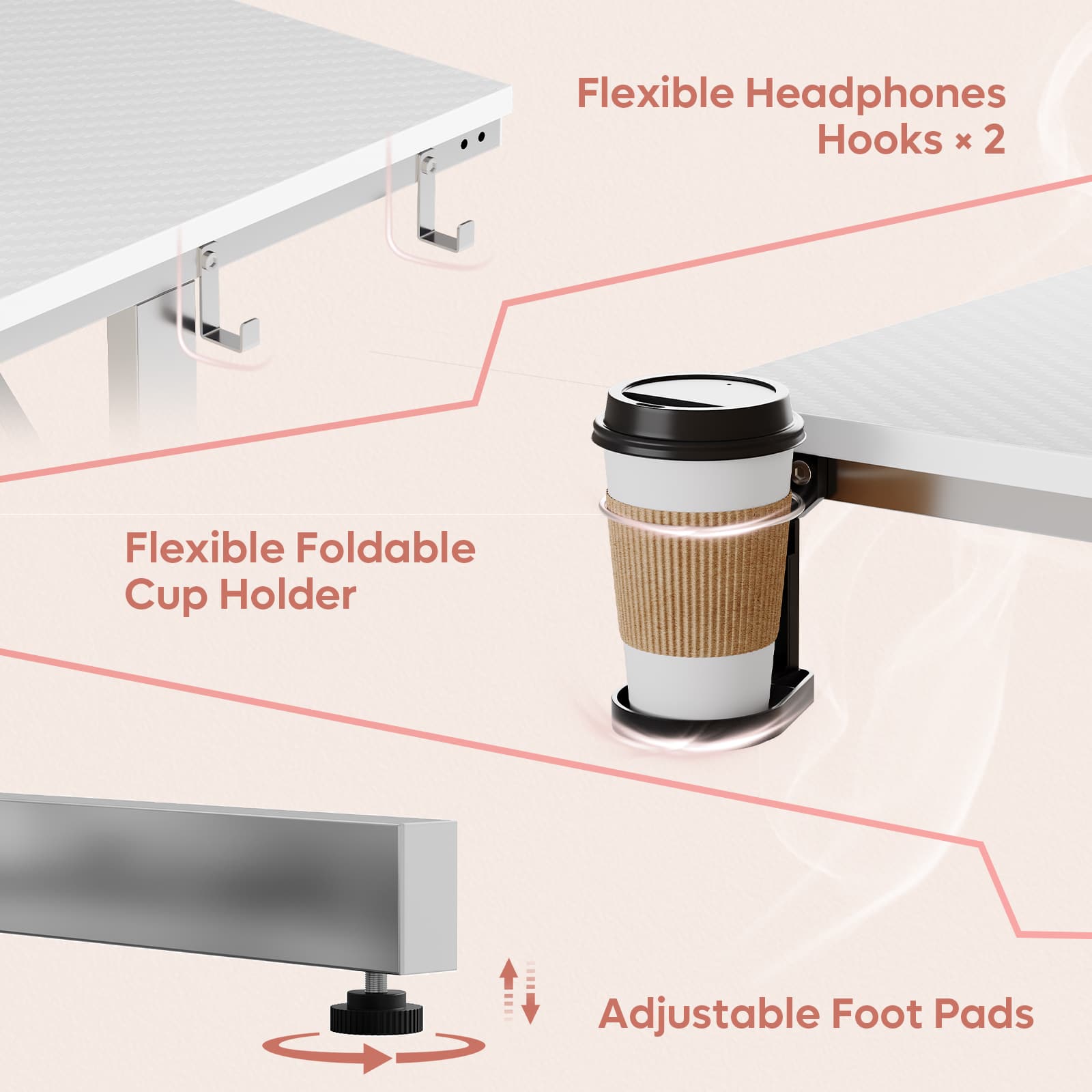 Bestier LOW-H103913SUS-WDCF desks - View #8