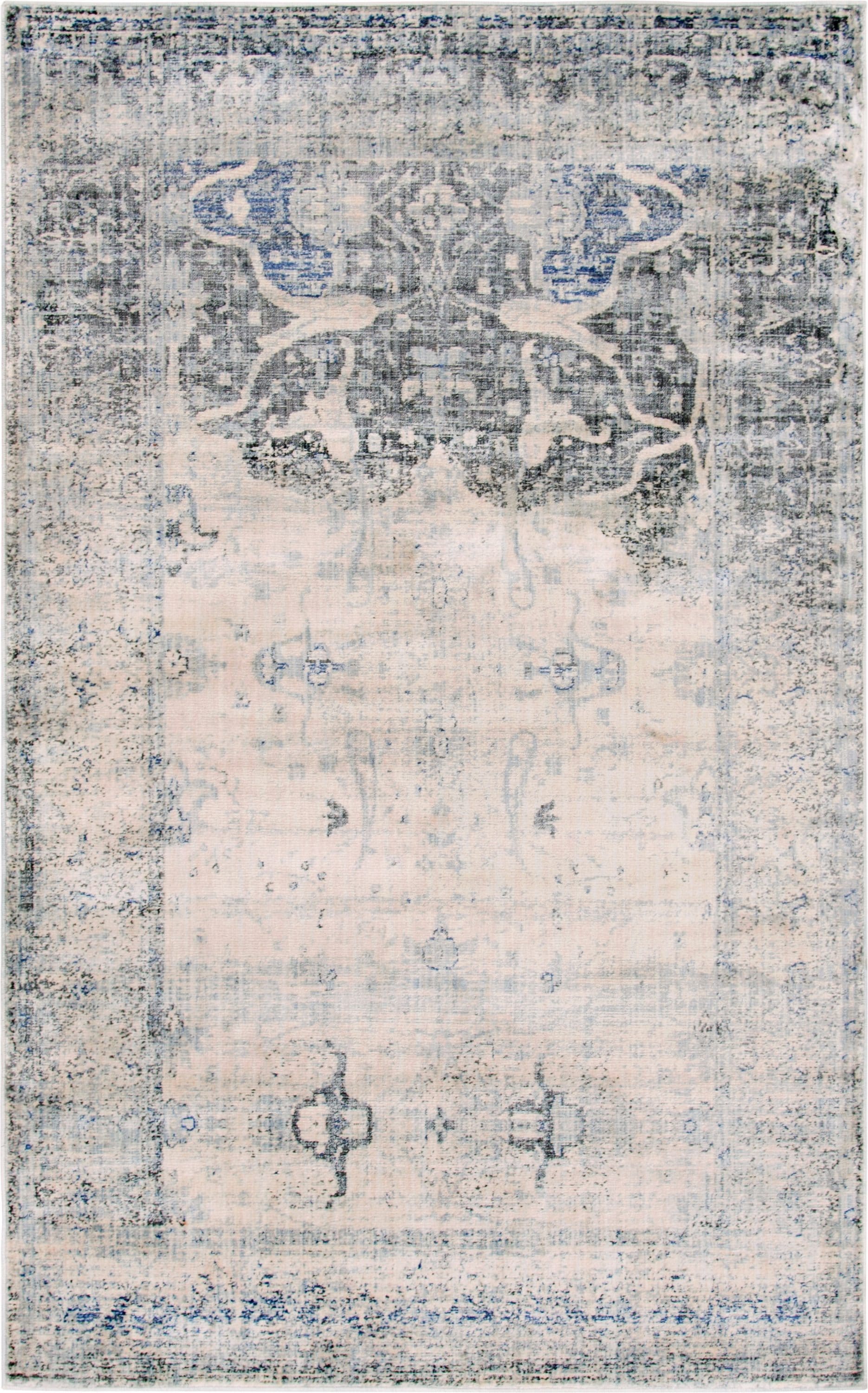 Gray Braided Synthetic Reversible 8' x 10' Area Rug