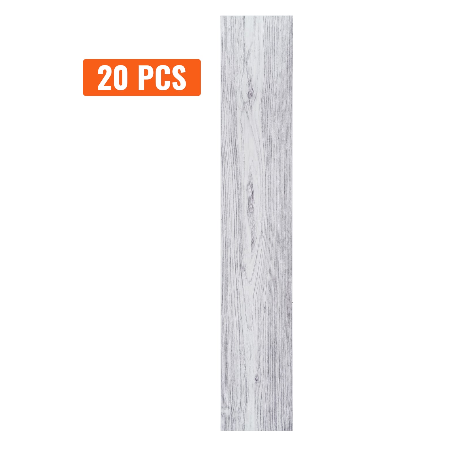 Lirago Self Adhesive Vinyl Floor Tiles 36 x 6 inch 20 Tiles 0.62mm Thick Peel Stick Light Gray Wood Grain DIY Flooring for Kitchen Dining Room Bedroom Easy for Home Decor