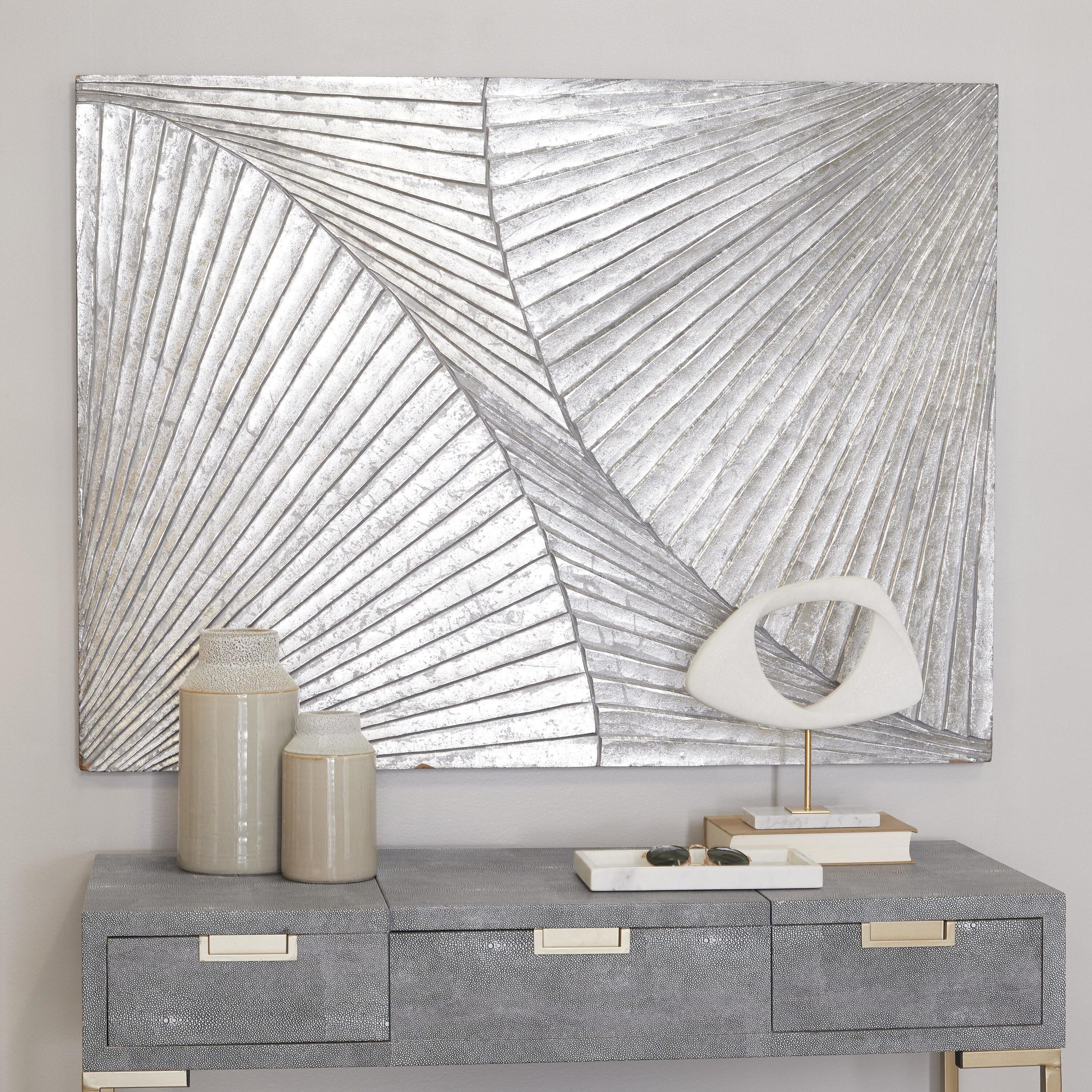 Grayson Lane 74617 48-Inches W x 36-Inches H Wood Geometric Carved Radial Abstract Wall sculpture