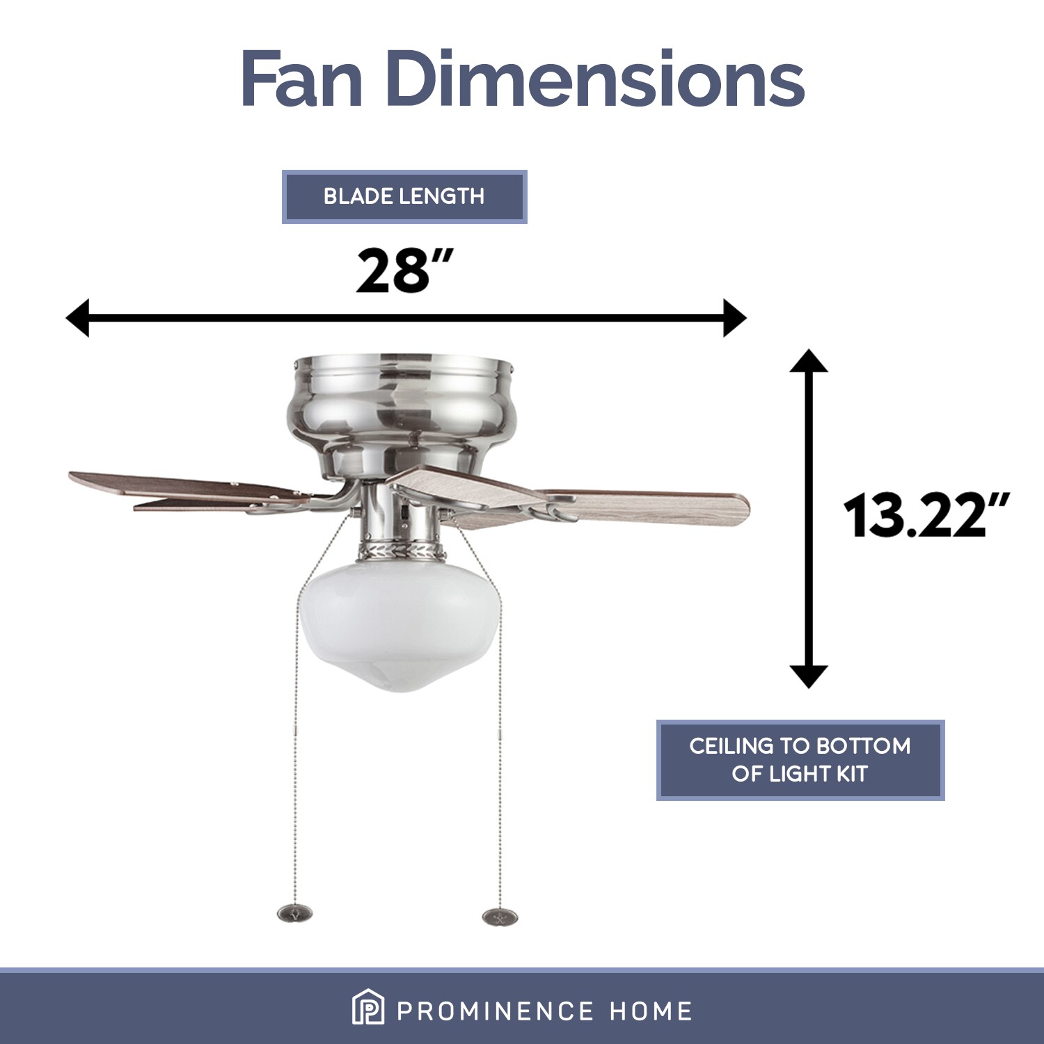 Mainstays 3' Satin Nickel Ceiling Fan Pull Chain Extension