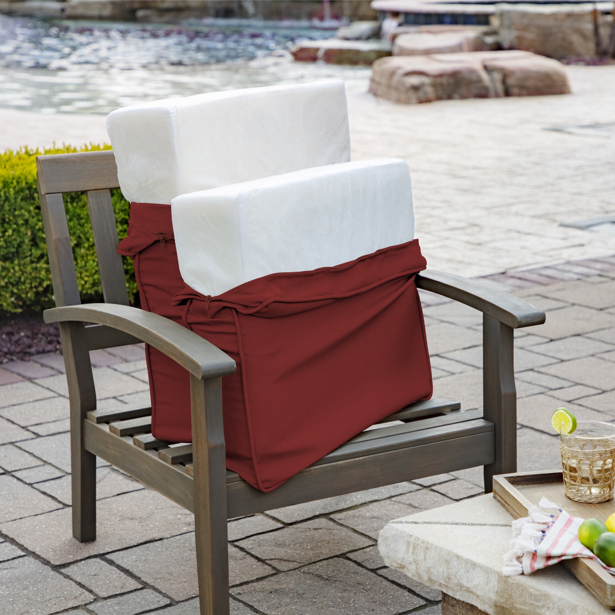 Arden Selections ProFoam Performance Outdoor Chair Cushion 20 x 20, Sand  Cream 