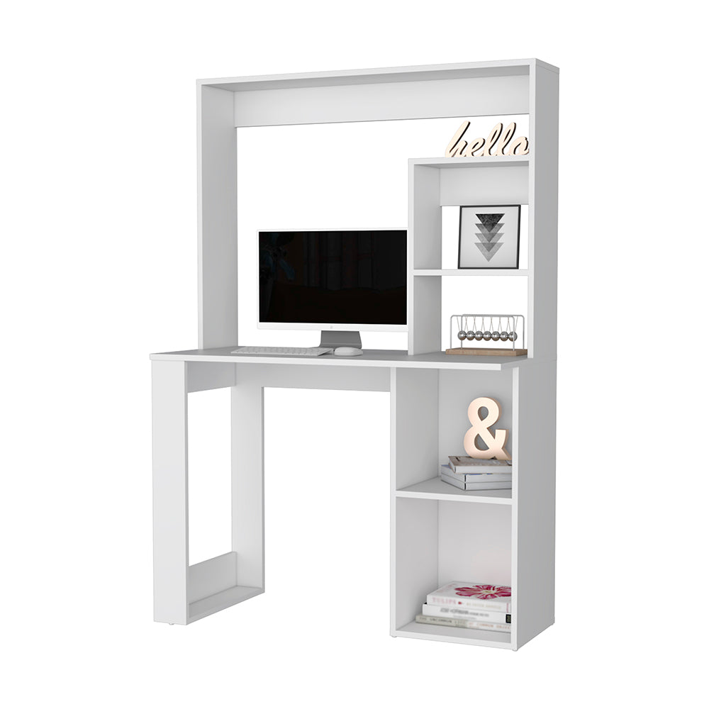Maocao Hoom BH92875 17.72-in White Modern/Contemporary Computer desk Hutch Included