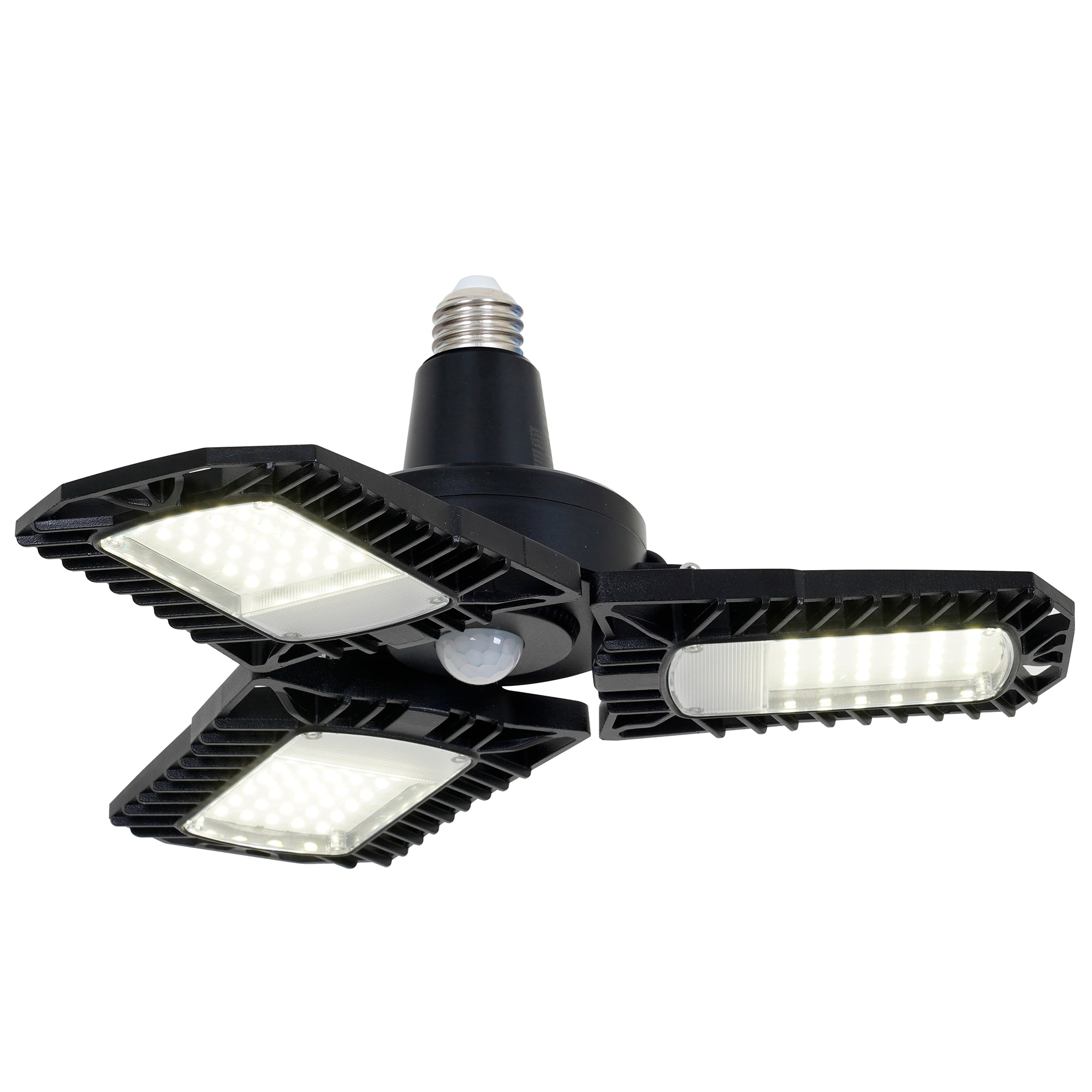 1-ft 8000-Lumen Black 3-Light LED Diffuser Shop Light | - Utilitech Z-JG-80AL-M