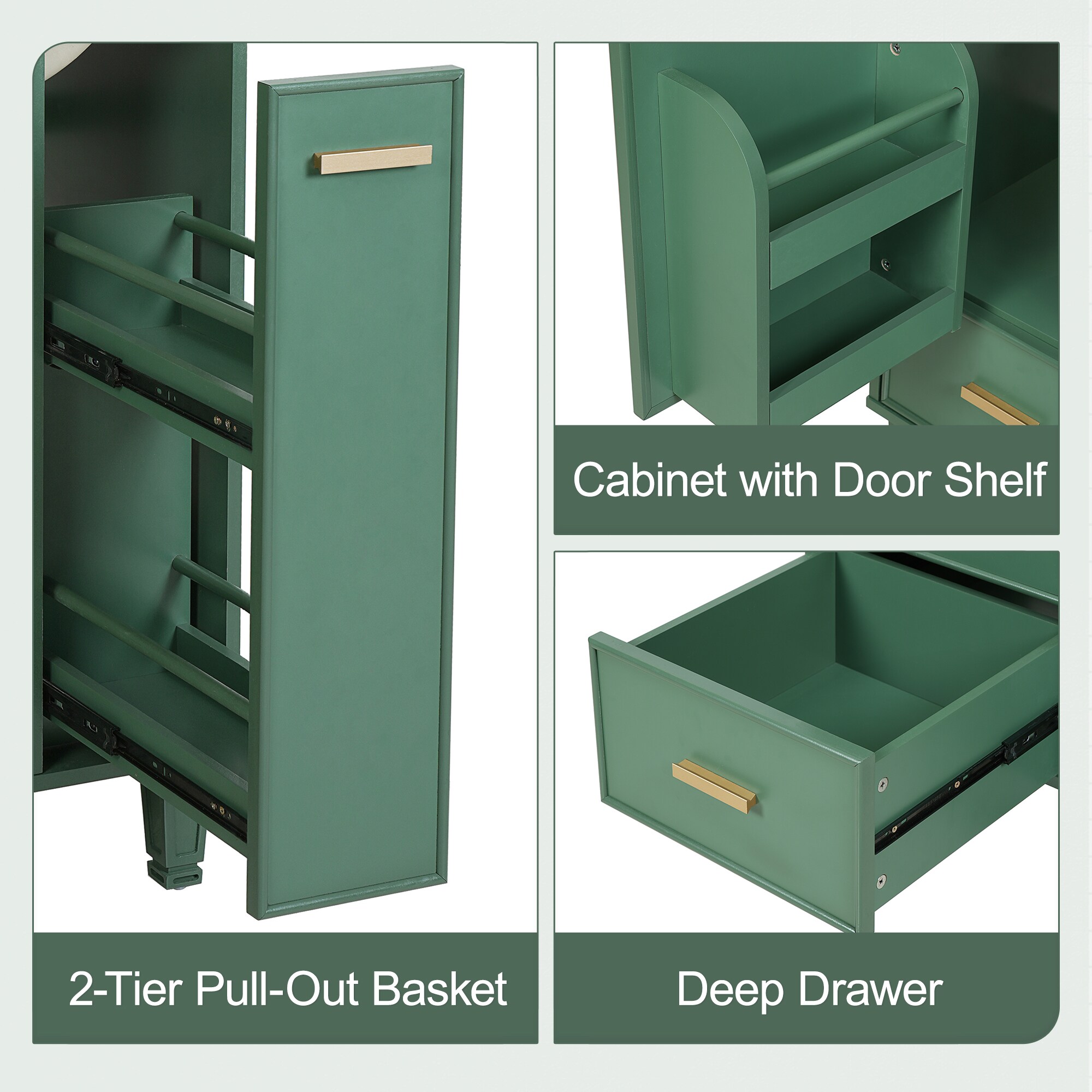 Aortzio HM-BA119-GREEN Bath-Vanity-Combo - View #6