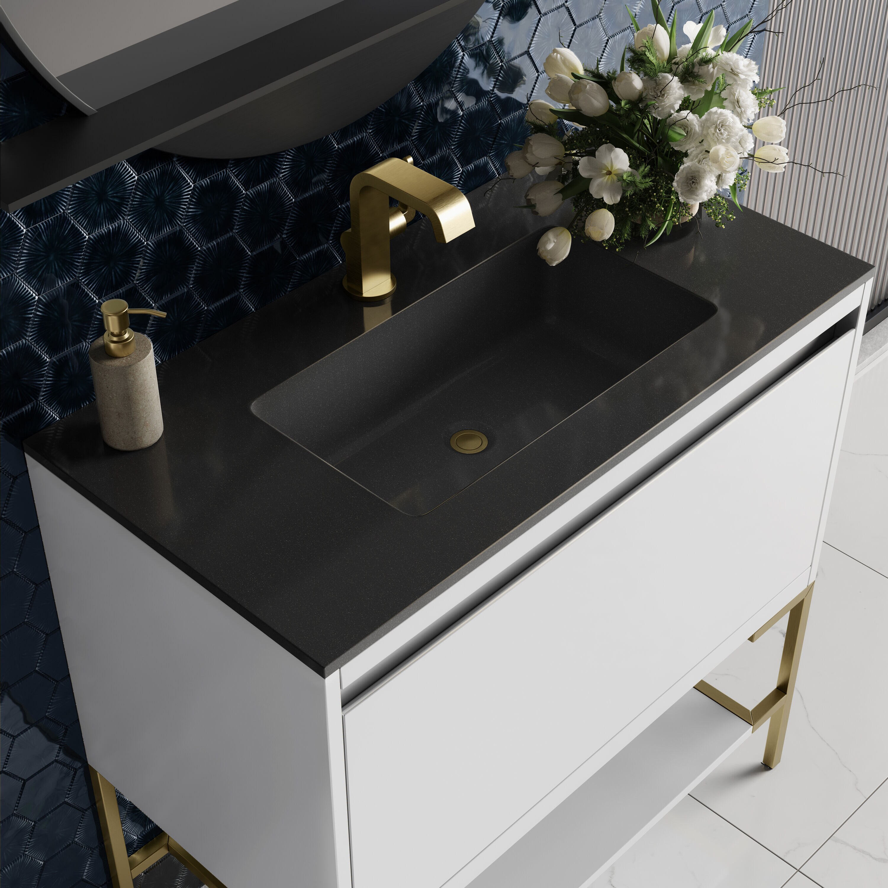 James Martin Vanities 805-V35.4-GW-CB-CH Bath-Vanity-Combo - View #4