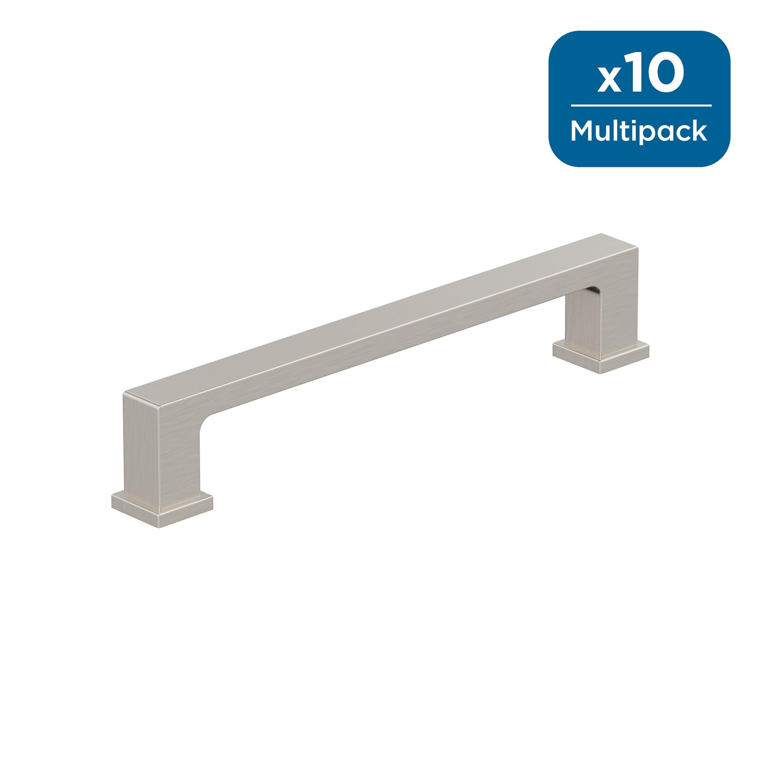 Amerock 10BX37032G10 Bridgeport 5-1/16-in , 128mm Center to Center Satin Nickel Cylindrical Bar 10 -Pack