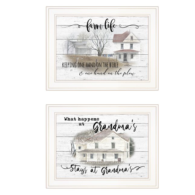 "Stays at Grandma's" By Billy Jacobs Hangd Print White