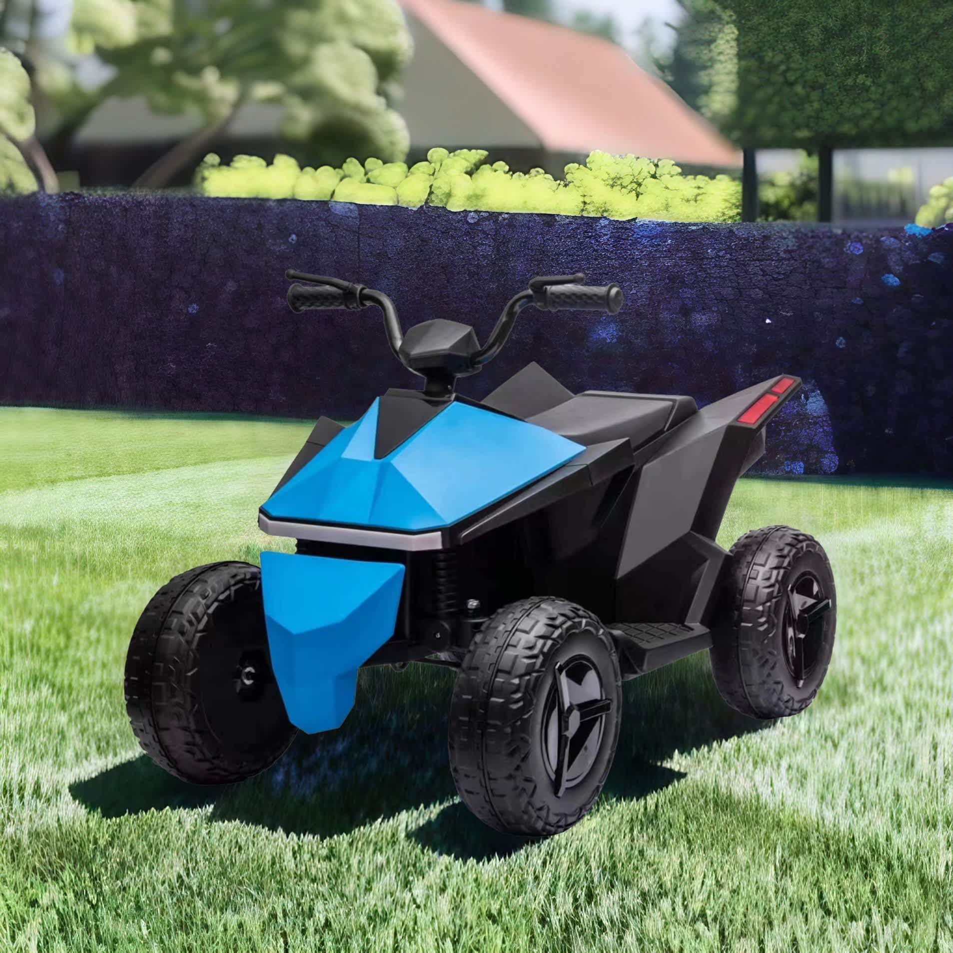 Qeetex GGL-FQGXX-X4ZF2DG5J 12V Kids Electric ATV for 3-8 Years Old with LCD Touchscreen LED Lights Music MP3/USB Support Ride-On Toy Car with Music Songs