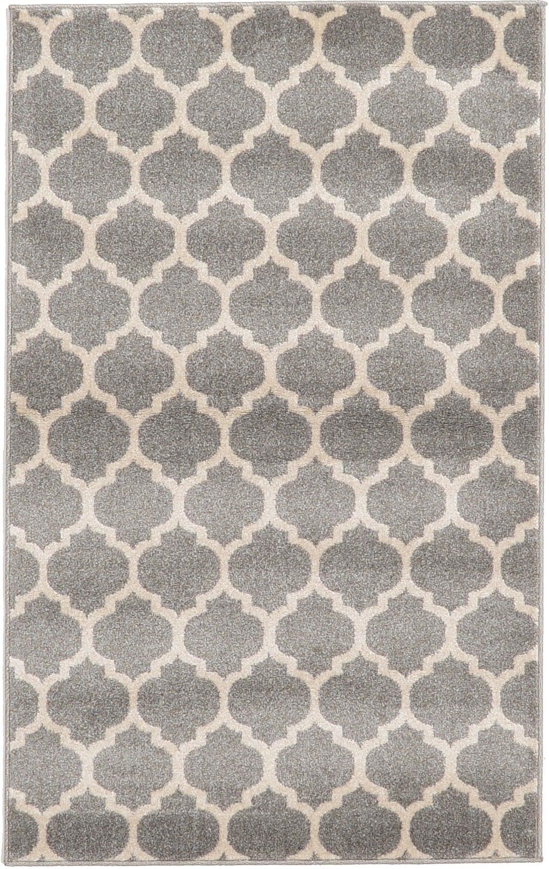 Unique Loom 3115837 Philadelphia Trellis 3 x 5 (ft) Loomed Polypropylene Gray/Beige Rectangular Indoor Geometric Area rug