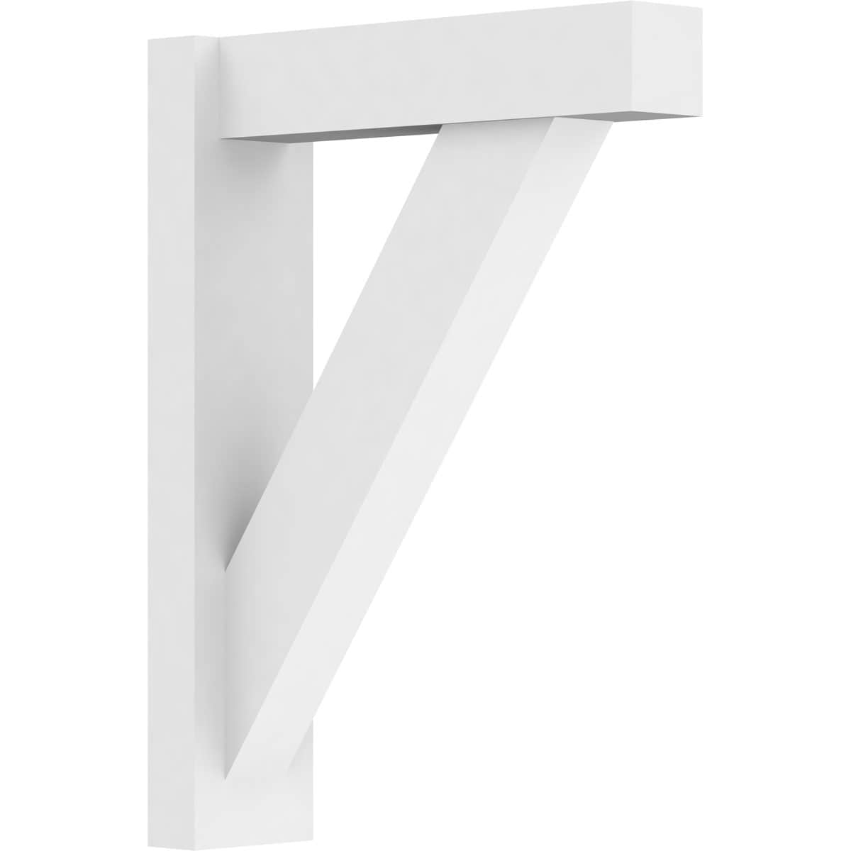 Ekena Millwork OUTP05X18X24TRA05 5-in W X 18-in D X 24-in H Traditional Architectural Grade PVC Outlooker with Block Ends