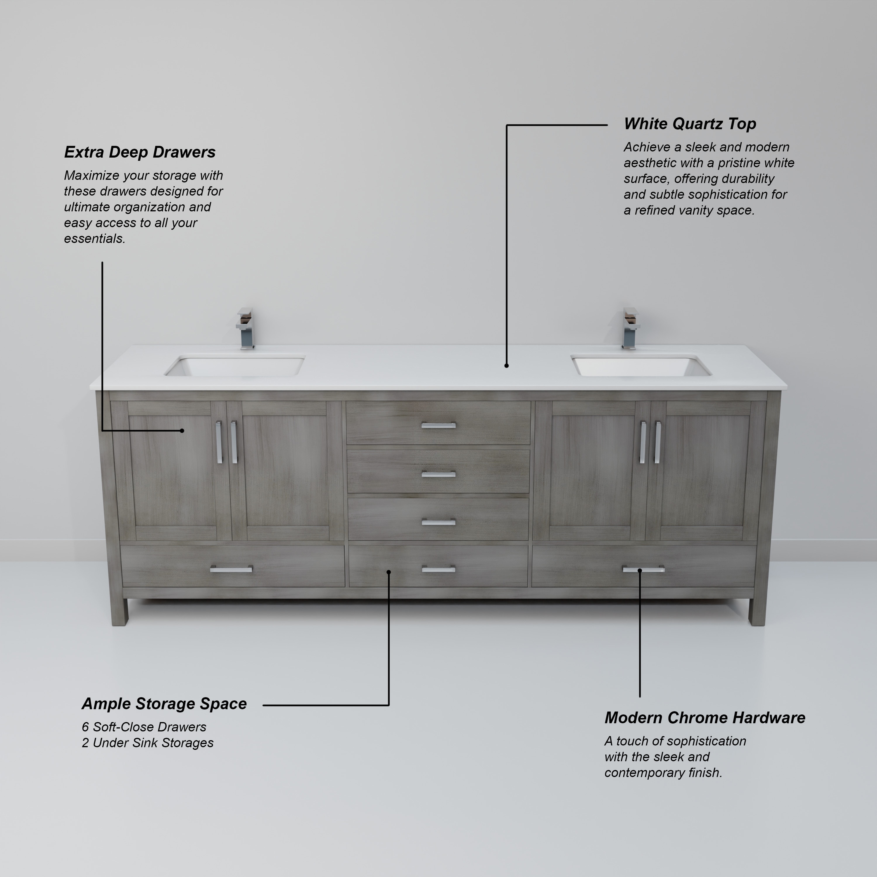 Lexora LJ342280DDWQ000 Bath-Vanity-Combo - View #9