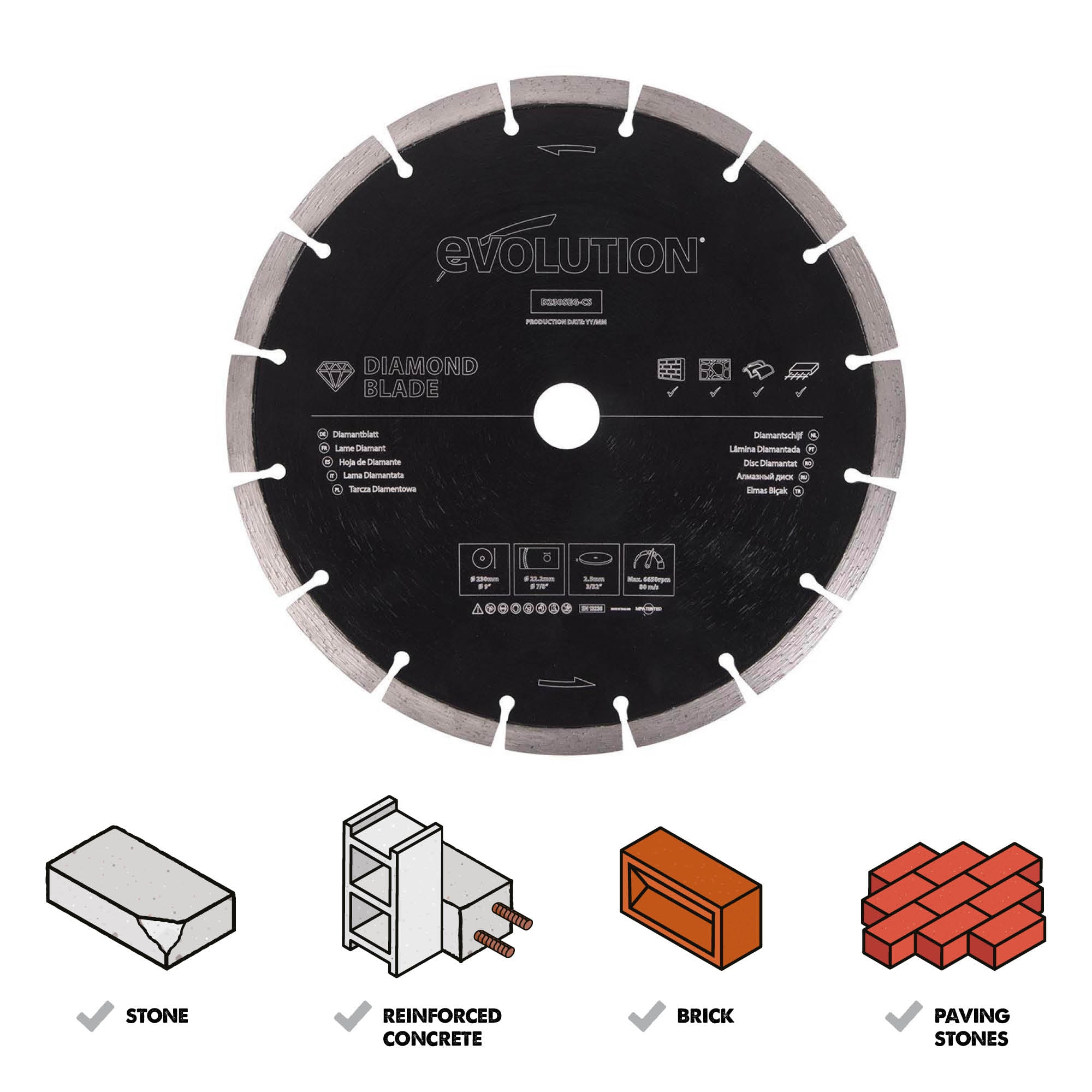 Evolution R300DCT 12 in. Corded Concrete Saw with Diamond Blade