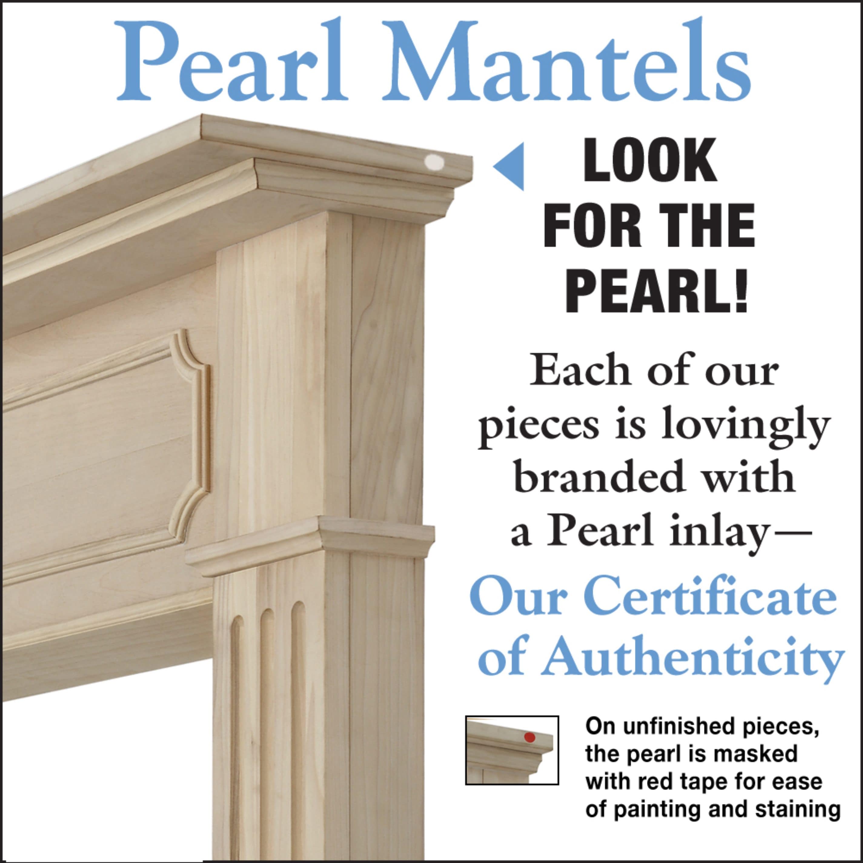Pearl Mantels SSUP50111L Mantel-Surrounds-Pilasters - View #2