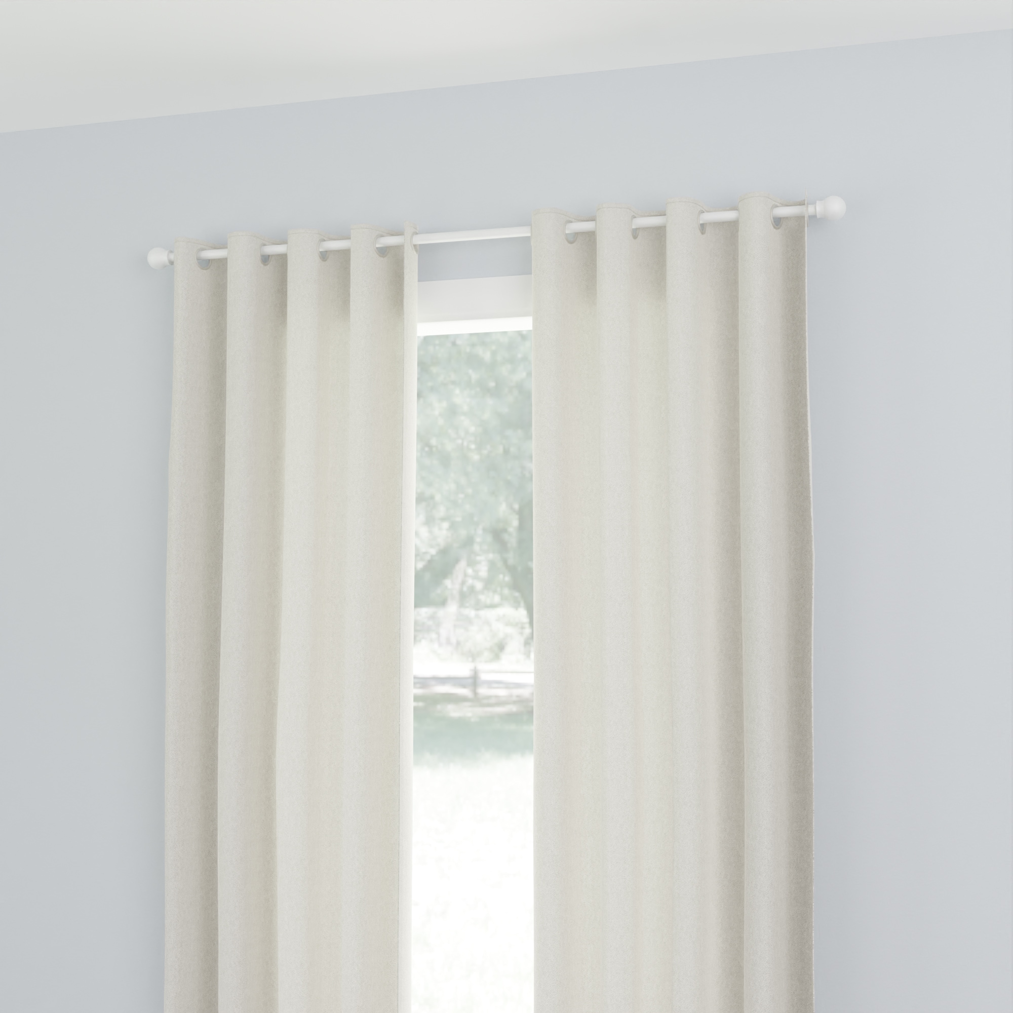 Style Selections Beatrix 28 In To 48 In White Steel Single Curtain Rod   65252566 