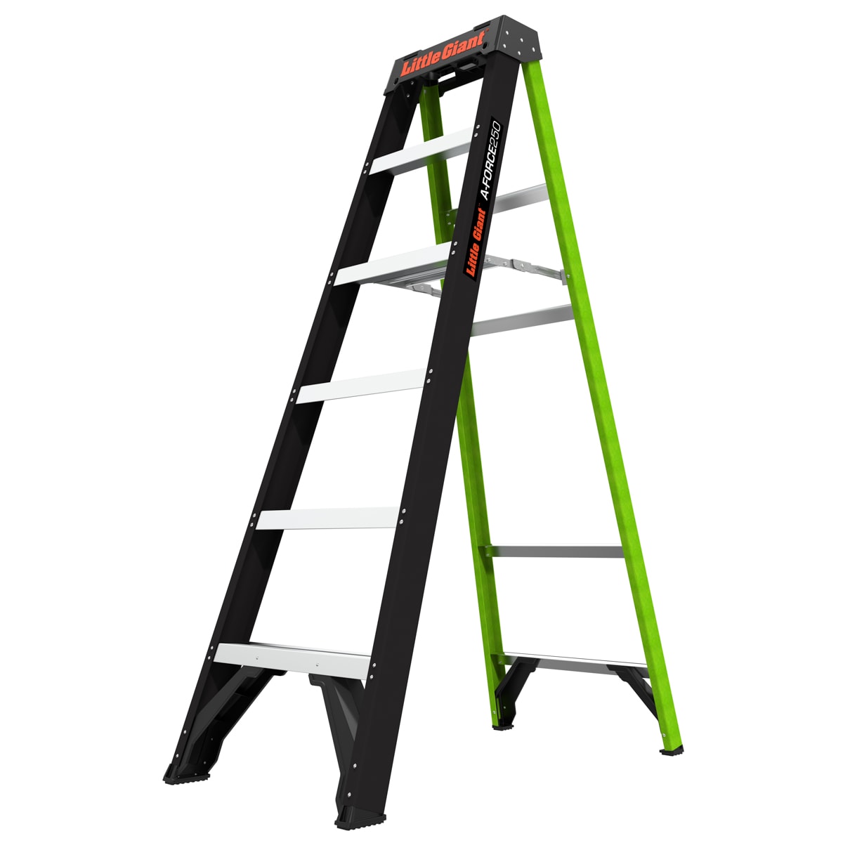 A-Force 6-ft Fiberglass Type 1- 250-lb Load Capacity Step Ladder | - Little Giant Ladders 15766-002