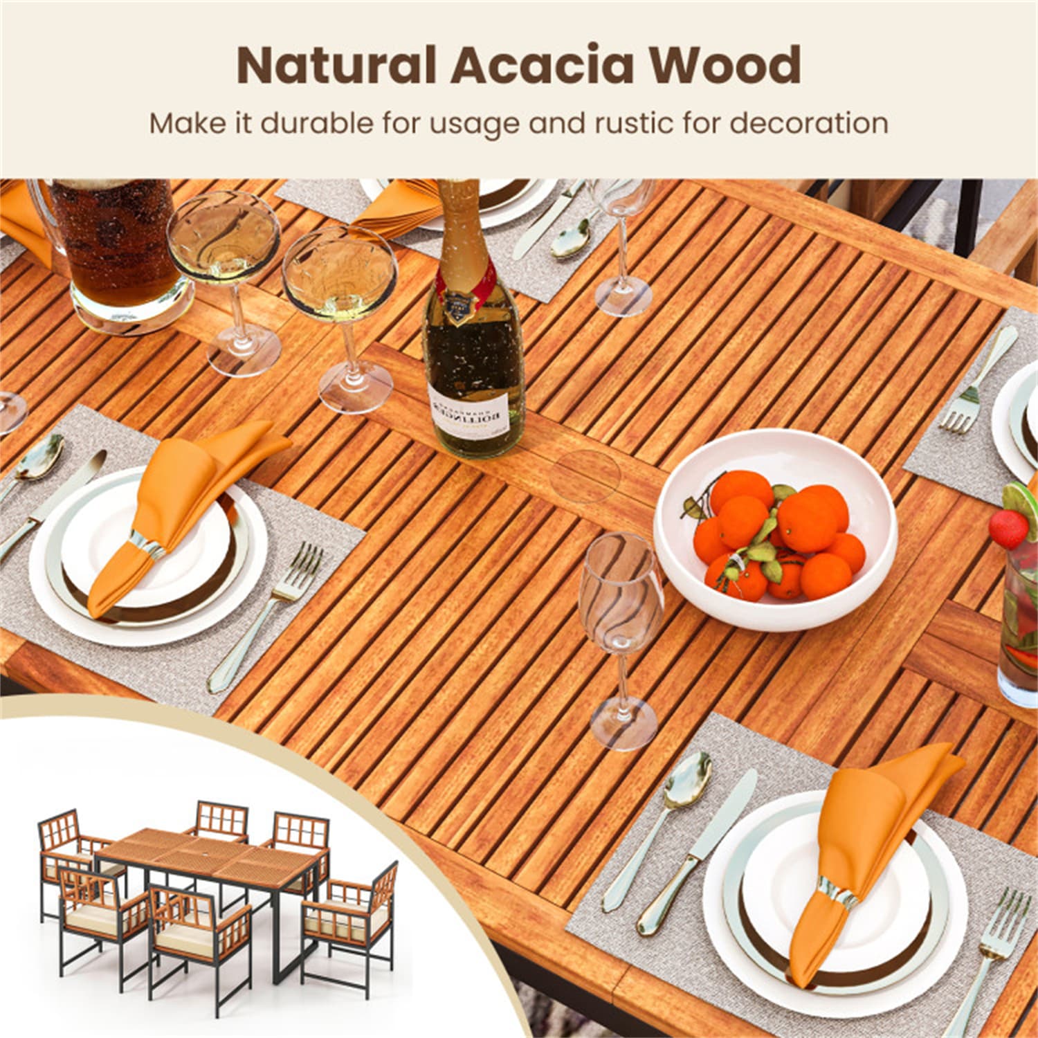 BABOOM BOM-0439GR+-CO Patio-Dining-Sets - View #6