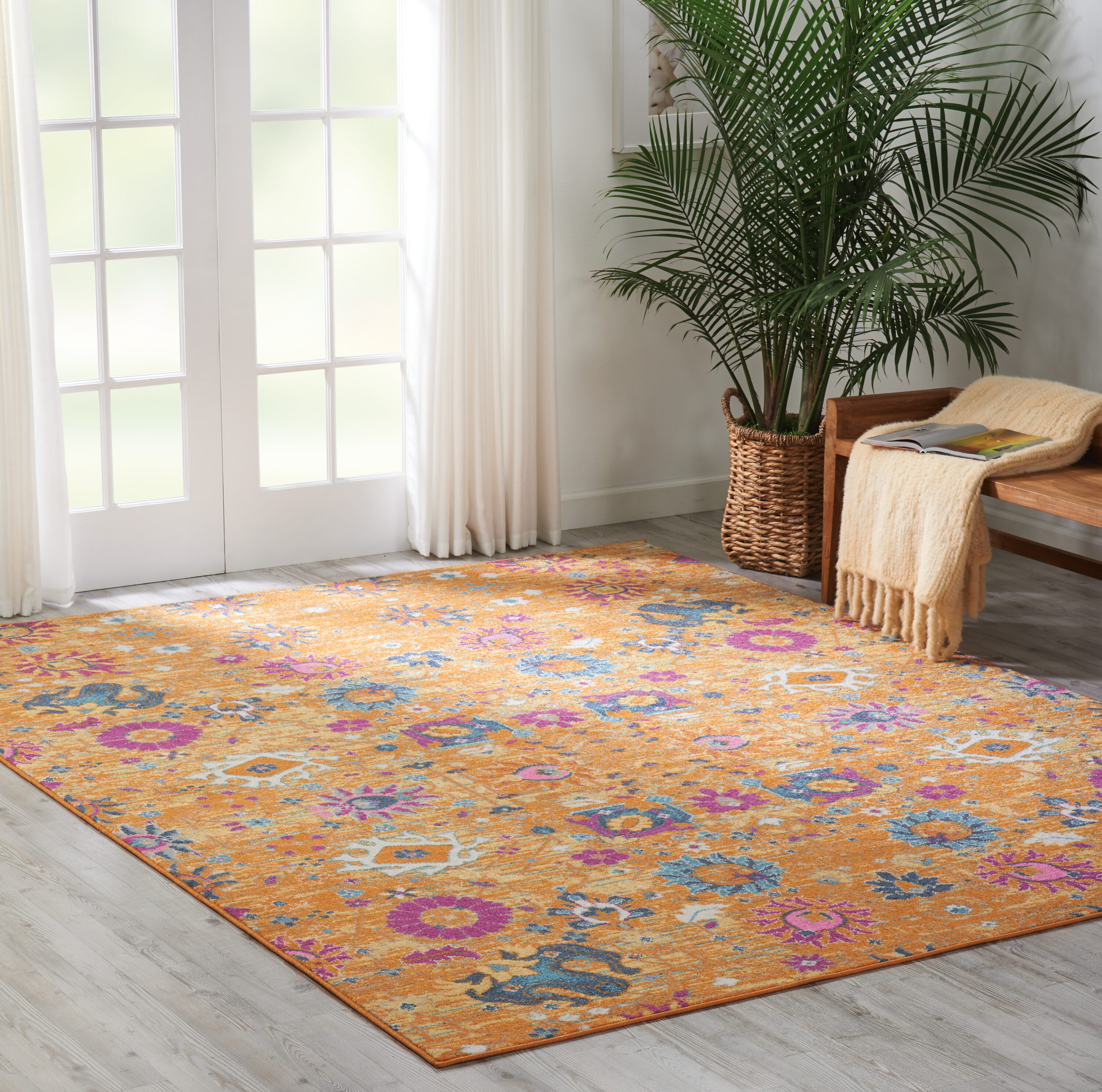 Nourison 99446389725 Passion 8 x 10 (ft) Loomed Polypropylene Sun Rectangular Indoor Abstract Area rug
