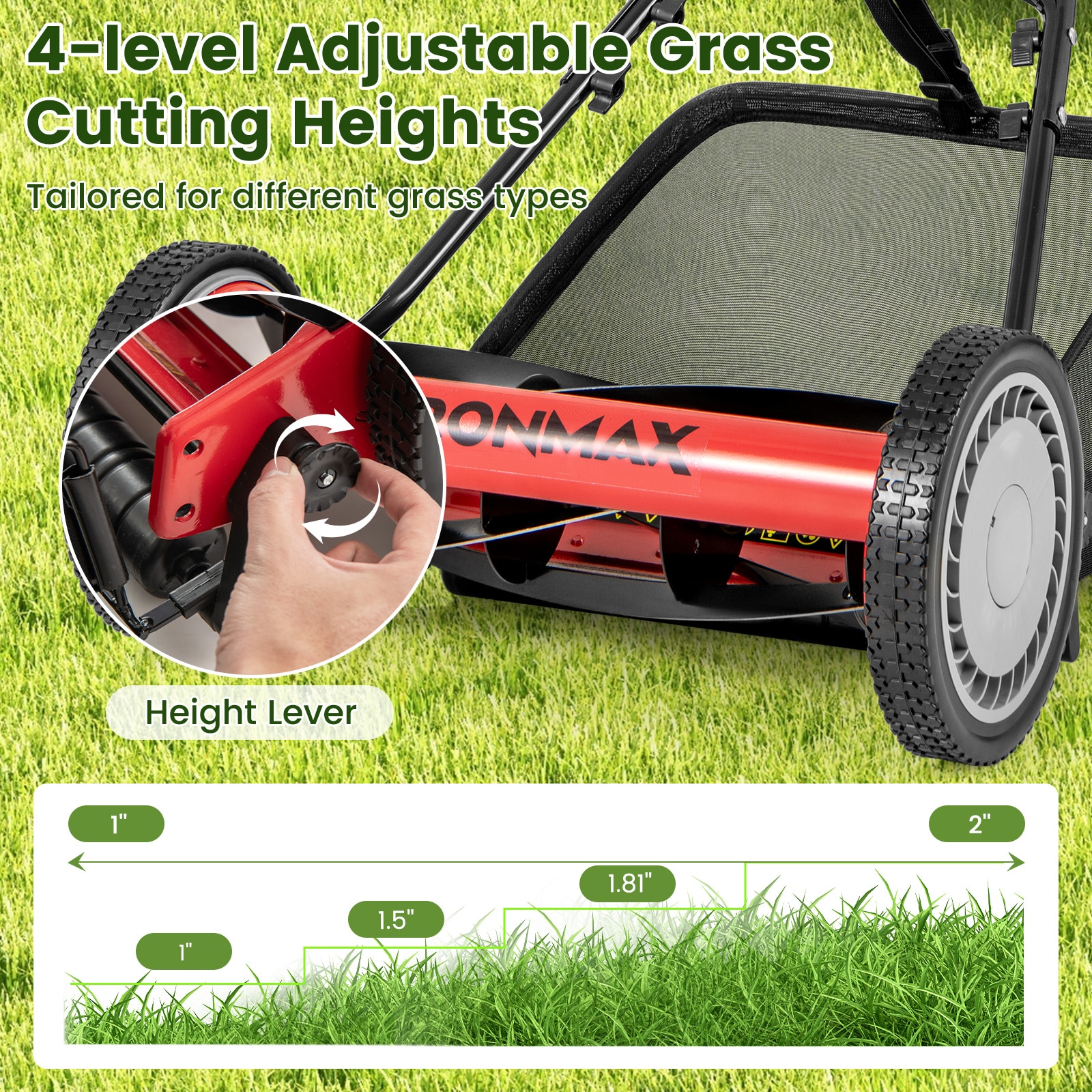 Iseryn NC4314RE Push-Mower-Reel - View #4