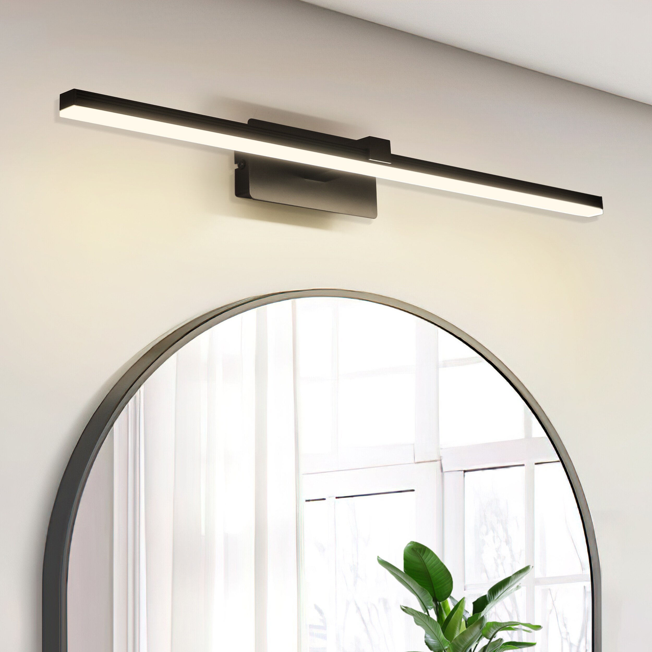 HUOKU PD1009131 NIMBUS 23.6-in 1 -Light Matte Black Integrated LED Modern/contemporary Vanity light bar