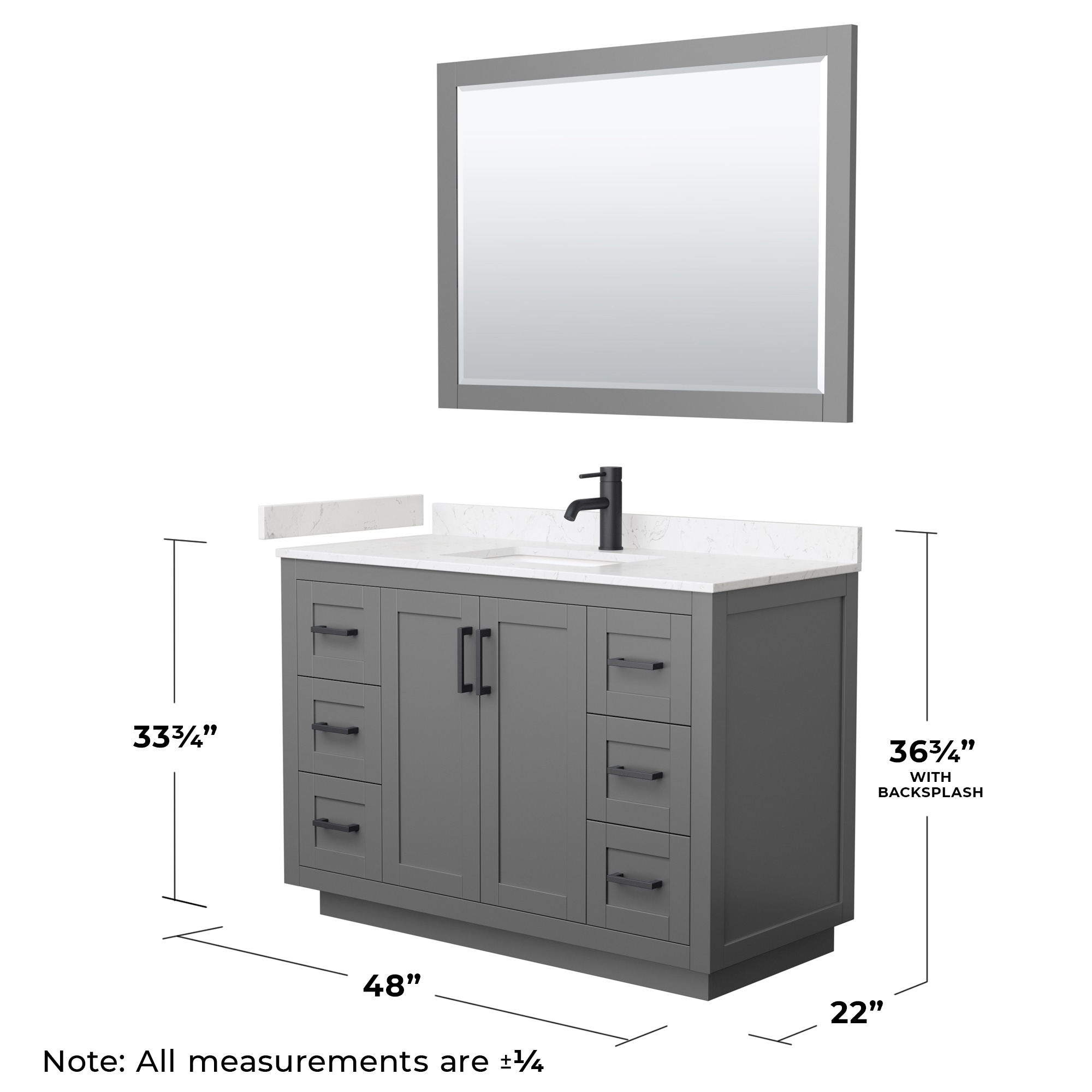 Wyndham Collection WCF292948SGBC2UNSM46 Bath-Vanity-Combo - View #6
