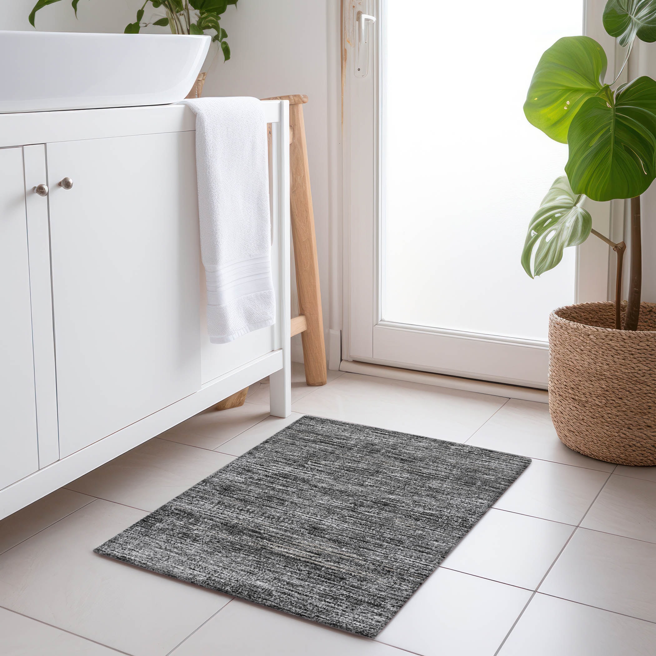 Addison Rugs AMF32GY20X30 Mayfield AMF32GY 2 x 3 (ft) Loomed Polyester Gray Rectangular Indoor Abstract Machine washable Area rug