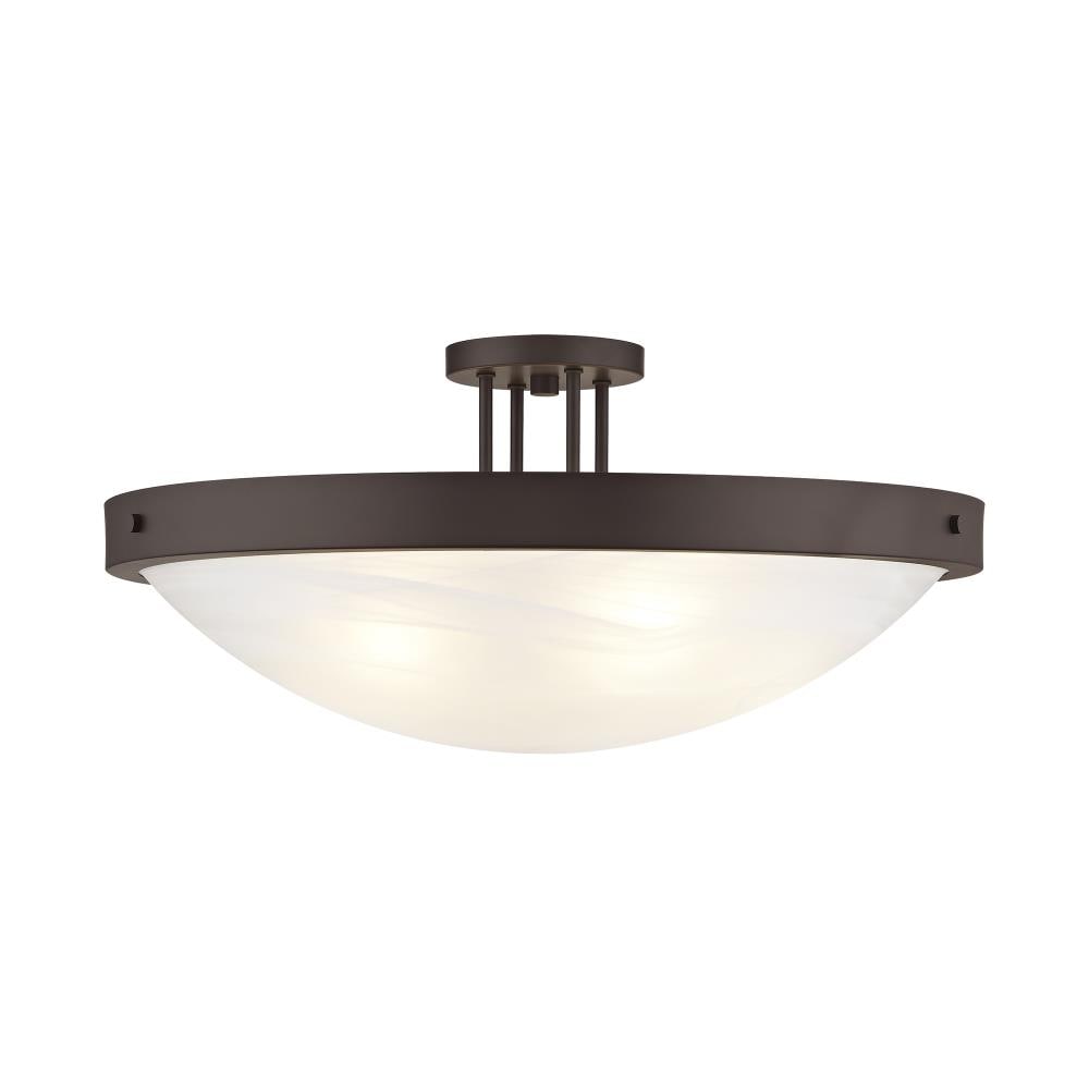 Livex Lighting 73958-07 New Brighton 1-Light Matte Bronze Semi mount light