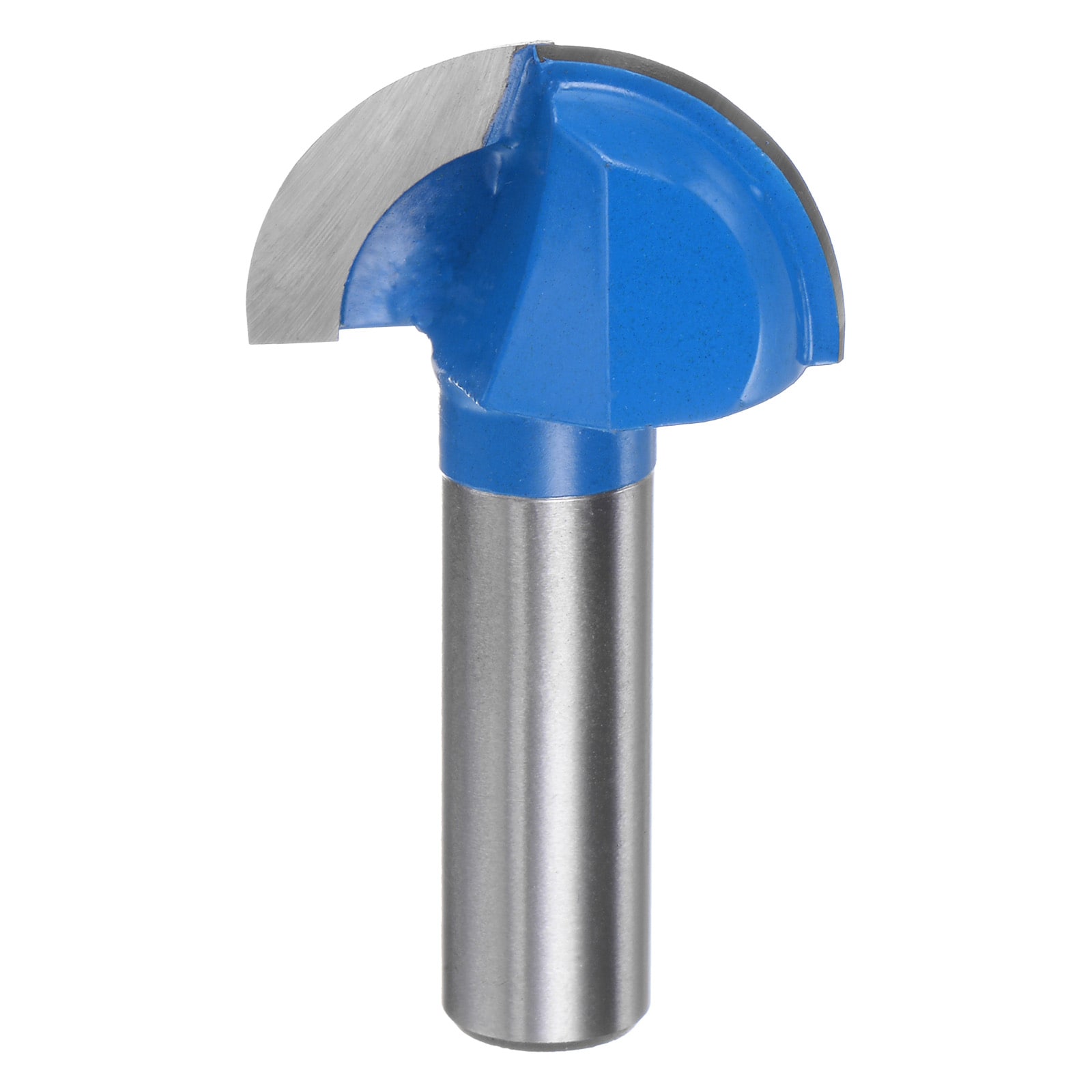 Harfington Router Bit Core Box 1/2 Shank 1-3/8 Inch Cutting Dia; Round Nose Router Bit 2 Flutes Carbide Cove Box Cutter for Carpentry Woodworking Milling Cutter Tool #S26051300UX4212