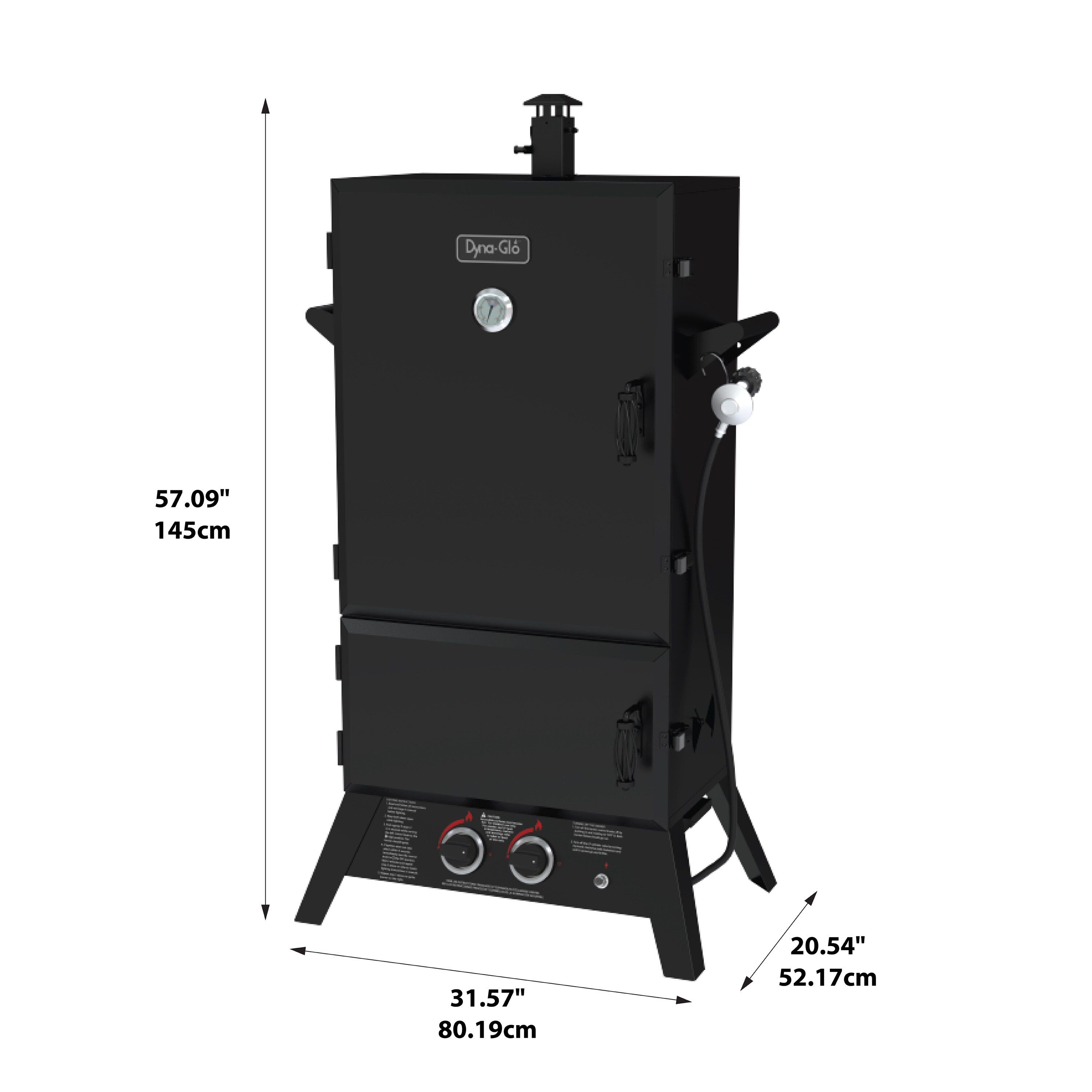 Dyna Glo 1904 Sq in Black Gas Smoker in the Gas Smokers department