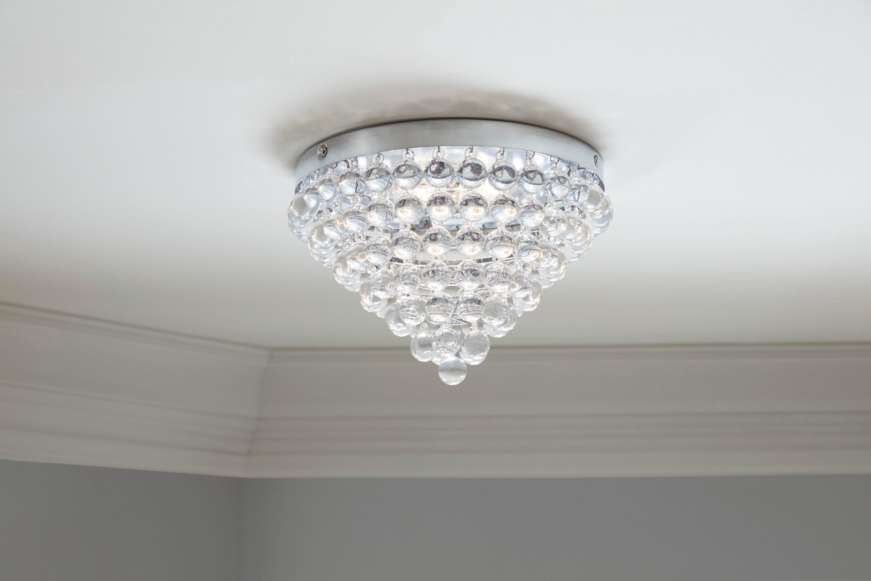 allen + roth CLL19CH Roselyn 1 -Light 12-in Polished Chrome Integrated LED Flush Mount Light