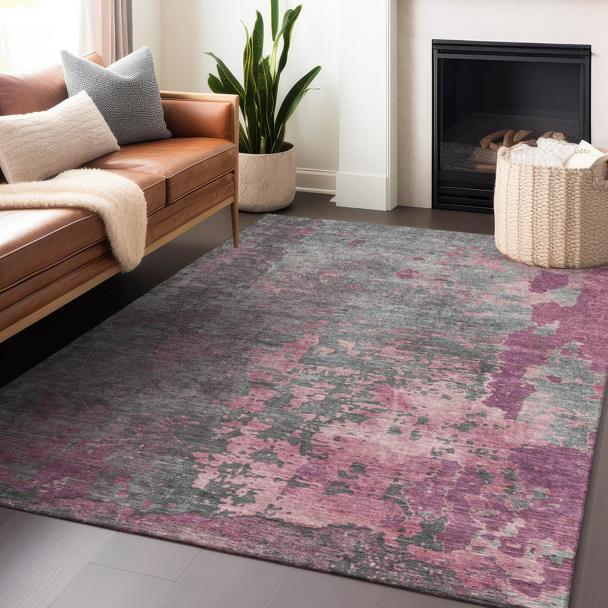 Addison Rugs ACN1702BL9X12 Chantille ACN1702BL 9 x 12 (ft) Loomed Polyester Blush Rectangular Indoor/Outdoor Machine washable Area rug