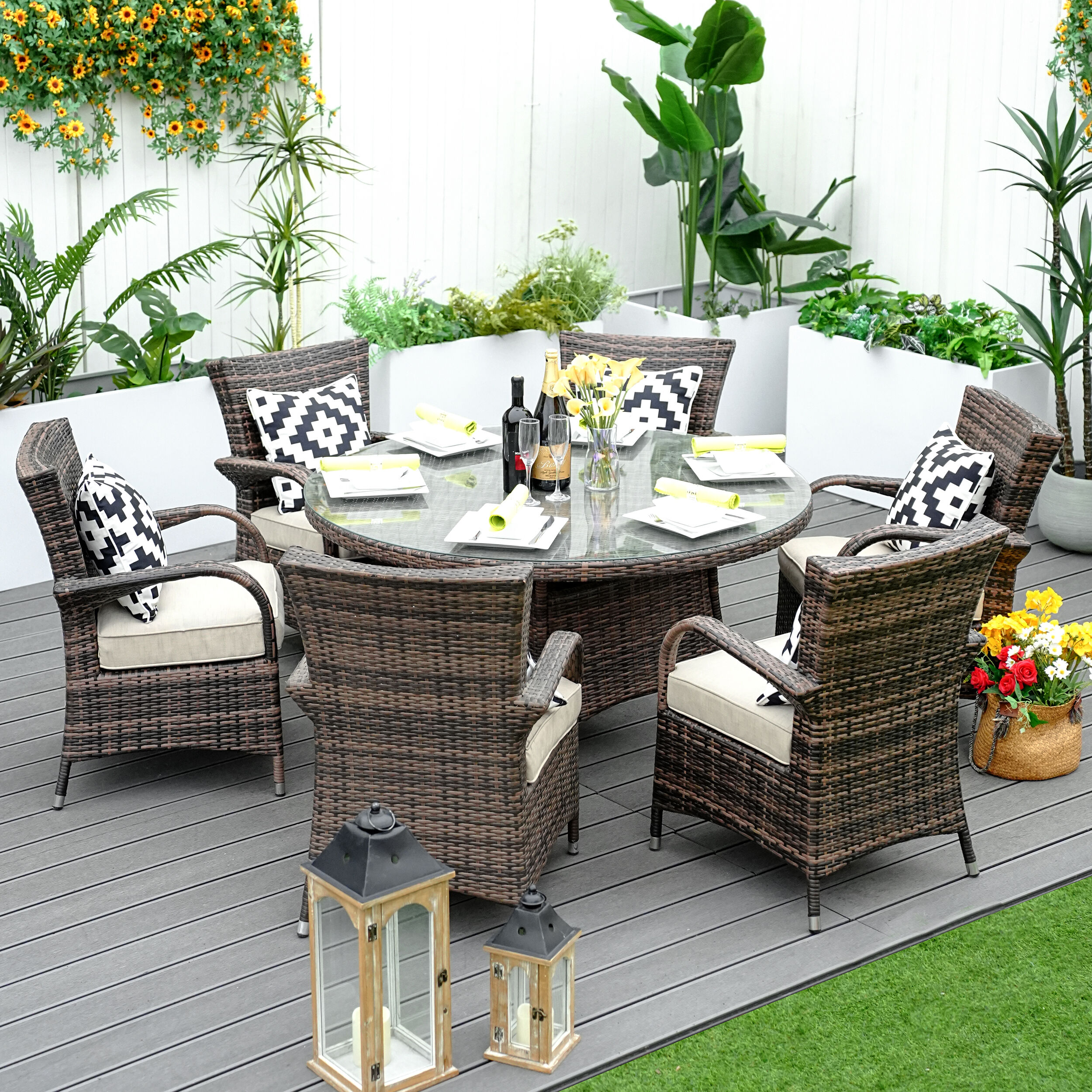 Moda Furnishings CMAD-1122-BR Patio-Dining-Sets - View #3