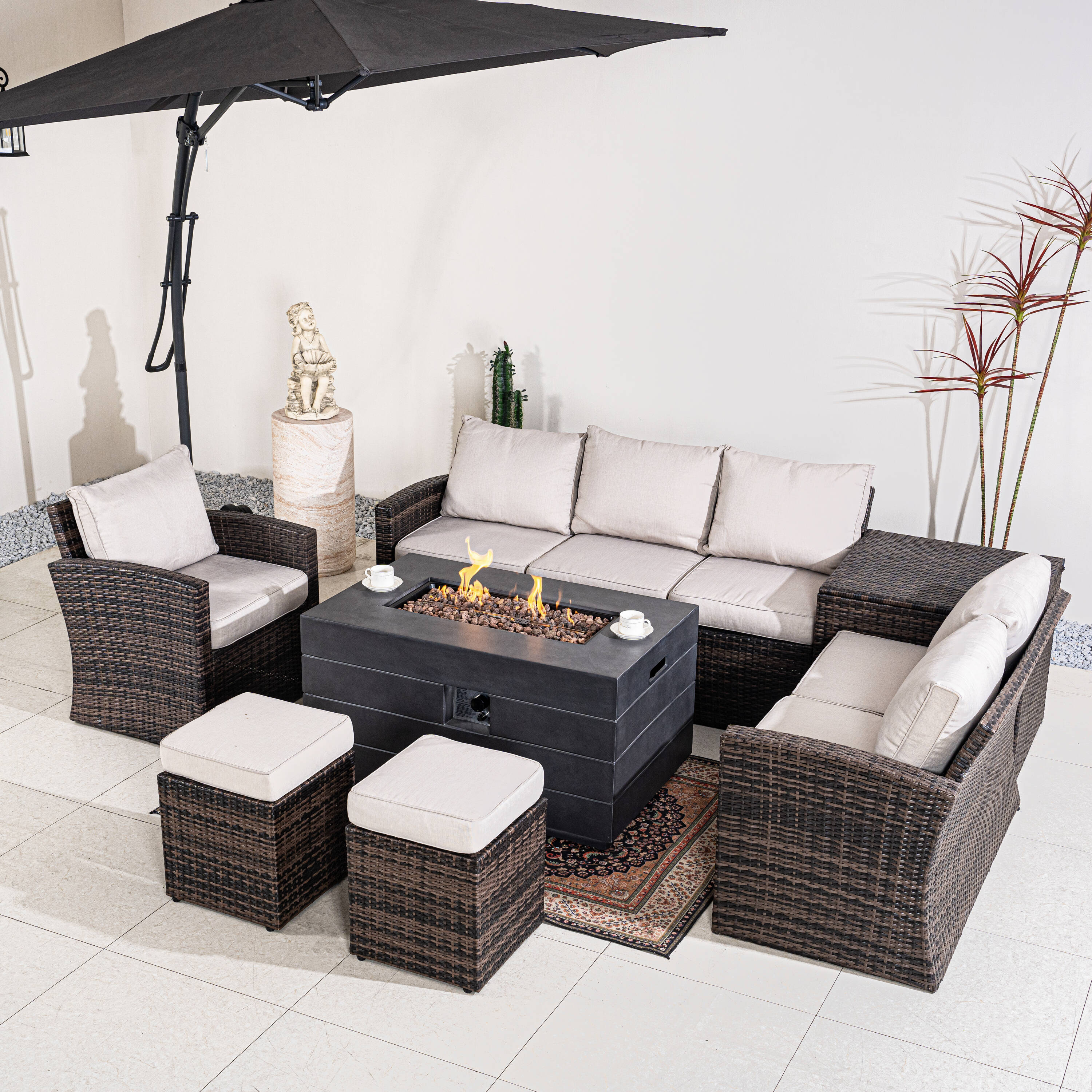 Direct Wicker DWG-1403BBR2150DG Patio-Conversation-Sets - View #5