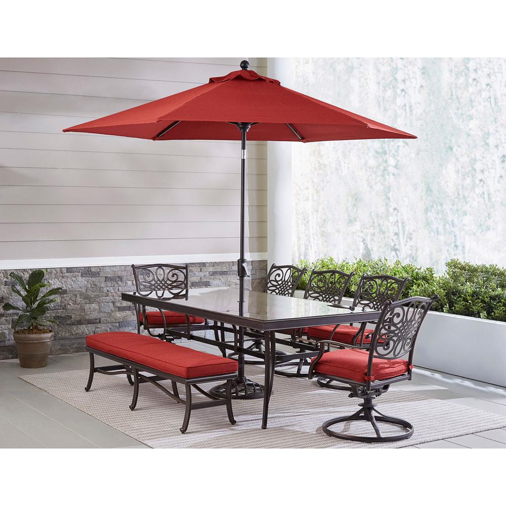 Hanover TRADDN7PCSW5GBN-SU-R Patio-Dining-Sets - View #10
