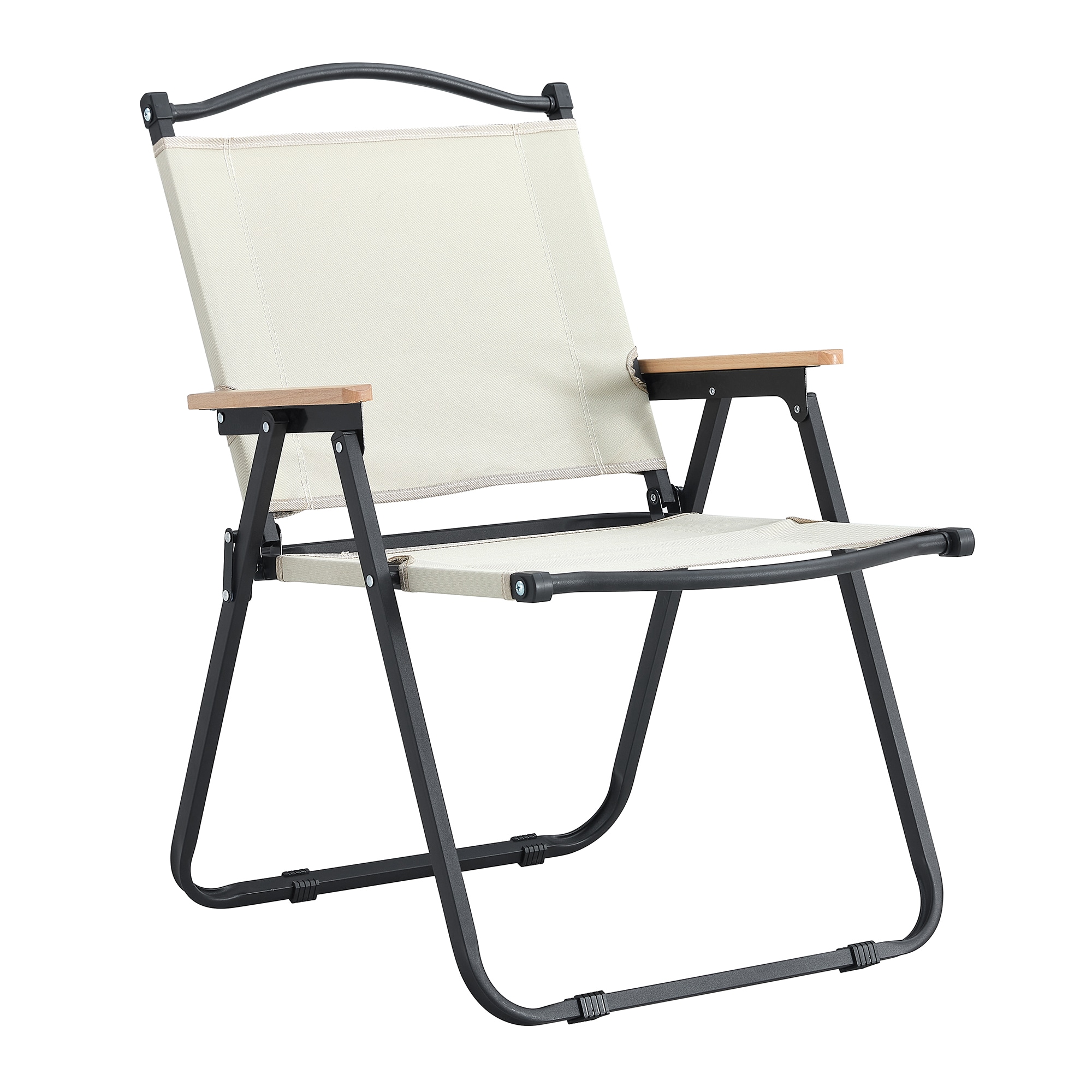LIVIZA GIG-CC83625BE Polyester Beige Folding Camping chair Carrying Strap/Handle Included