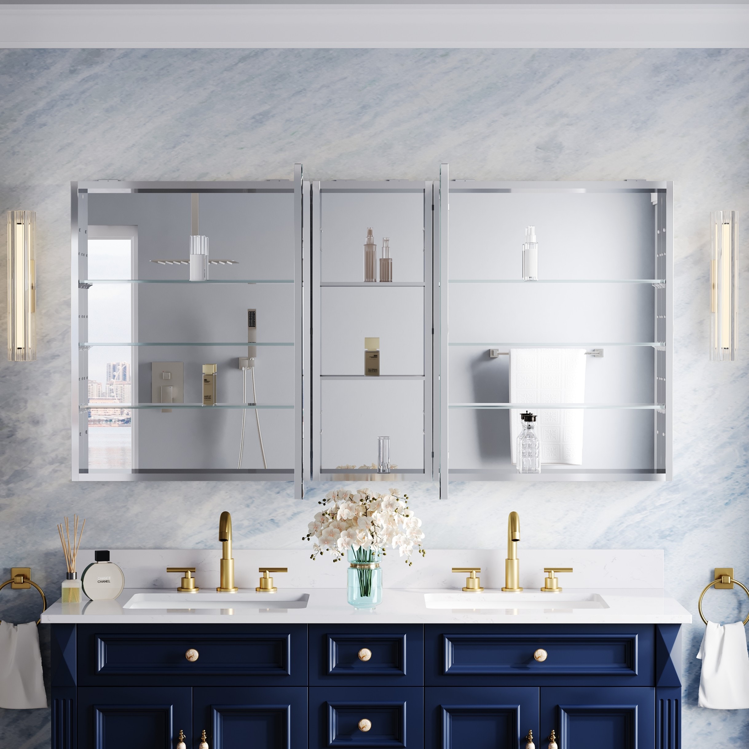 WELLFOR B24R1230MCB24L Bathroom-Wall-Cabinets - View #4