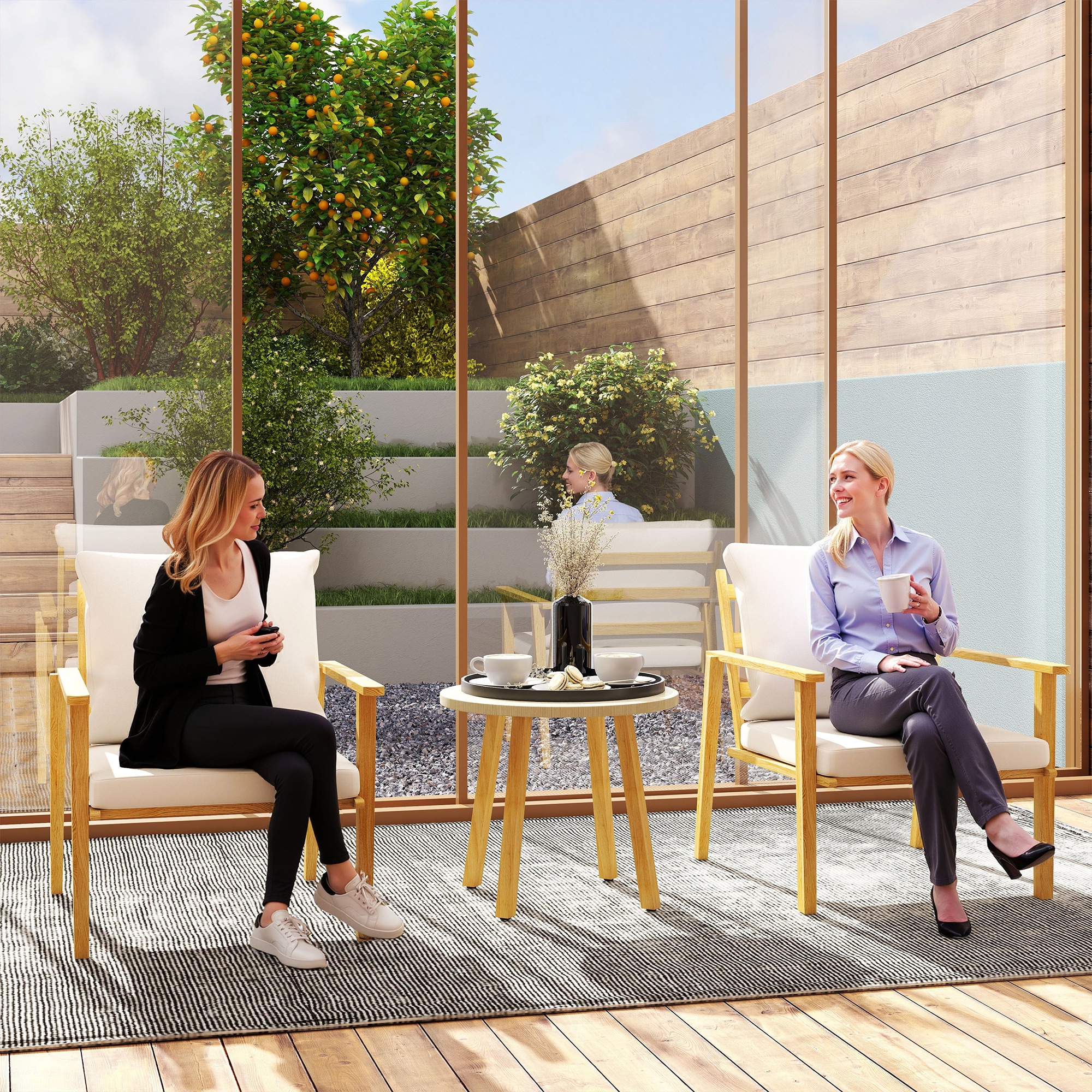 Outsunny 84G-613V00CW Patio-Tables - View #2