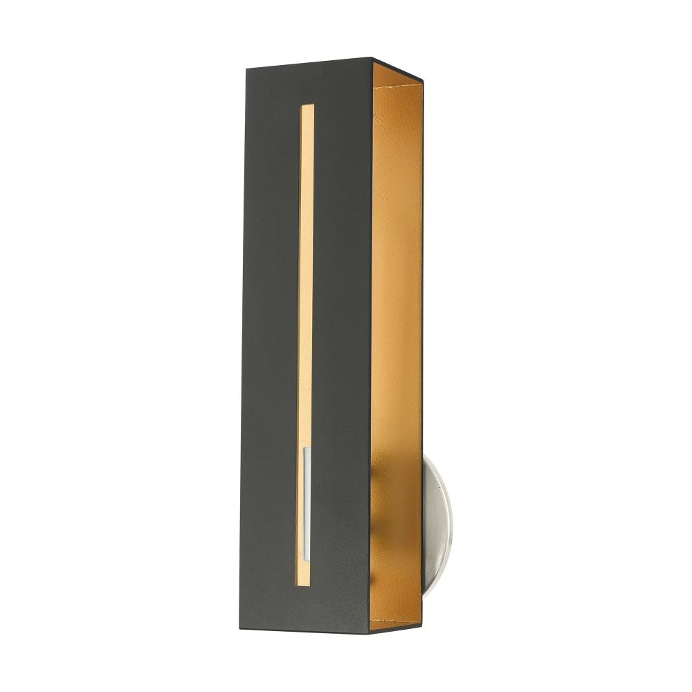 Modern Black Steel Rectangular Wall Sconce Light