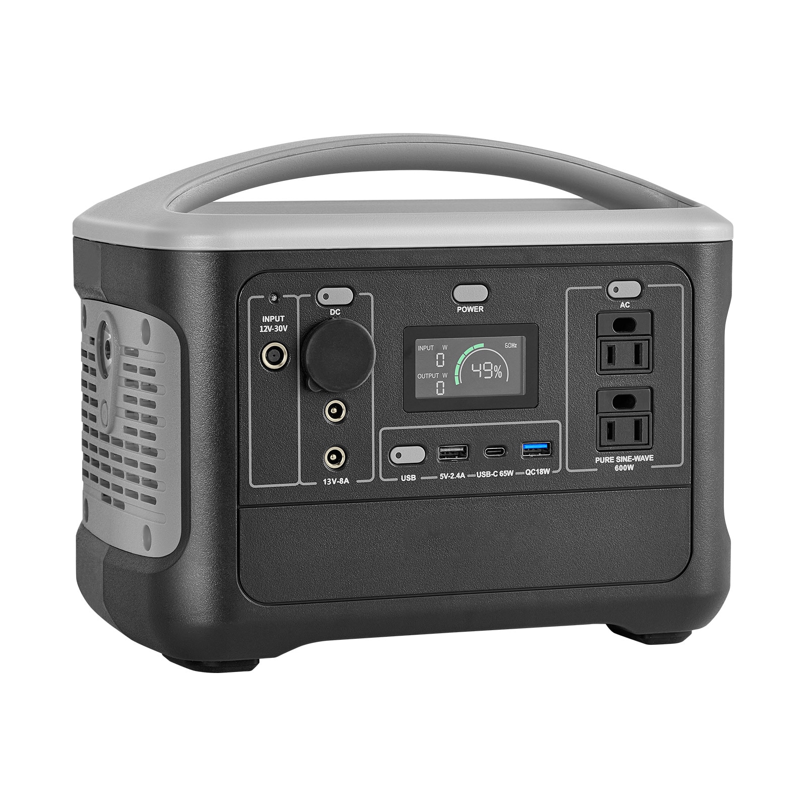 GIVIMO 600-W Portable Power Station with 493-Wh LiFePO4 Battery and 8 Output Ports #LW047GIVSS1227
