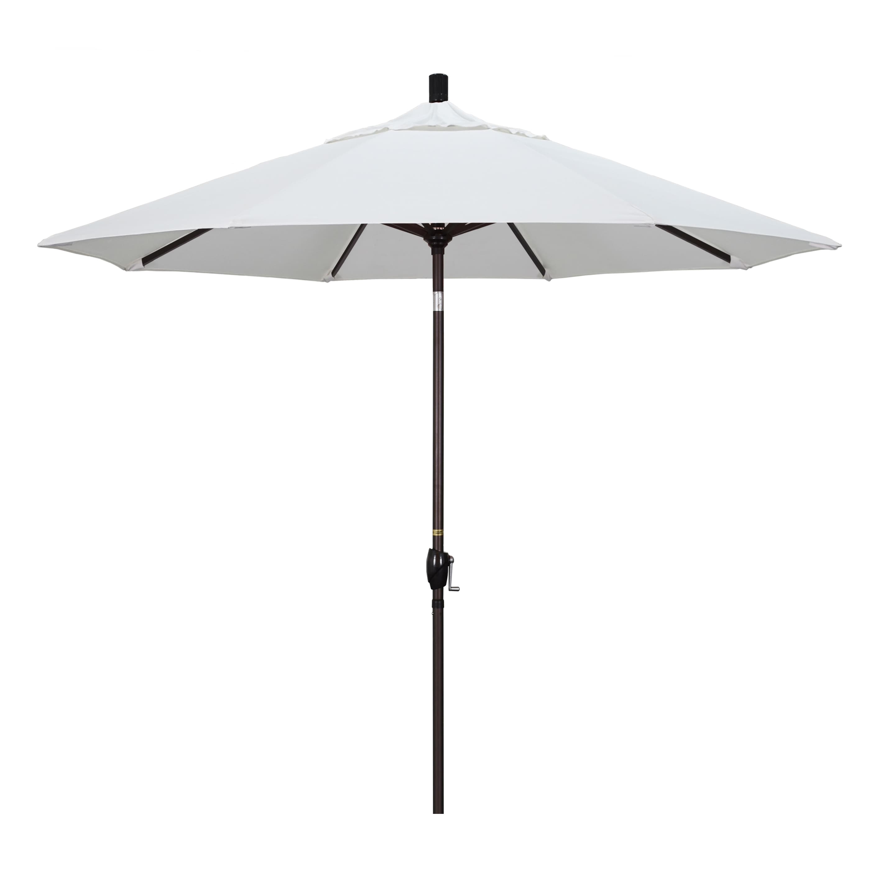 California Umbrella GSPT908117-5404 9-ft Aluminum White Push-button Tilt Market Patio Umbrella