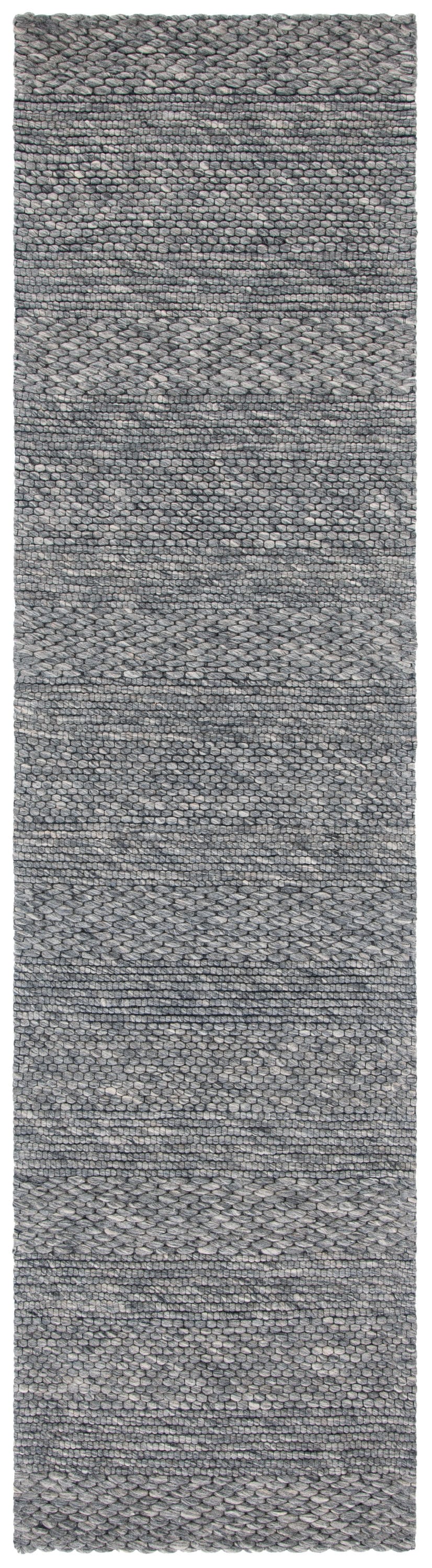 Safavieh MRB556F-29 Marbella Annabella 2 x 9 (ft) Loomed Wool Dark Gray Rectangular Indoor Abstract Farmhouse/Cottage Runner rug