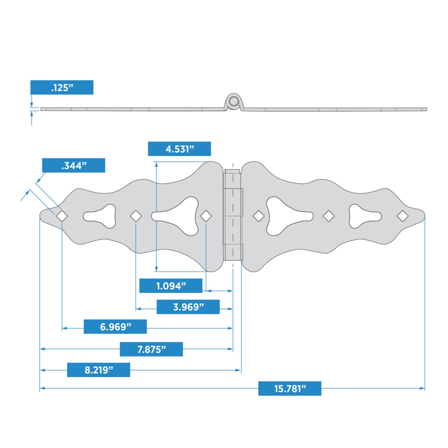 National Hardware 2-Pack 8-7/32-in Black Gate Hinge In The Gate ...