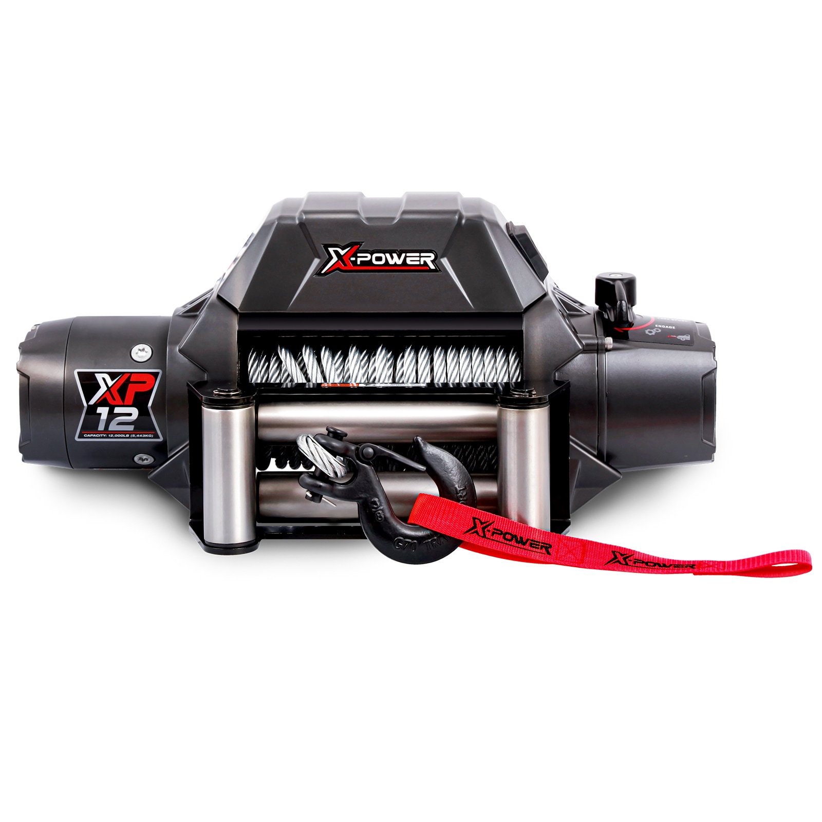 X-POWER XP-12 12000-lb 82.0-ft Electronic Winch 6.3 -HP Motor