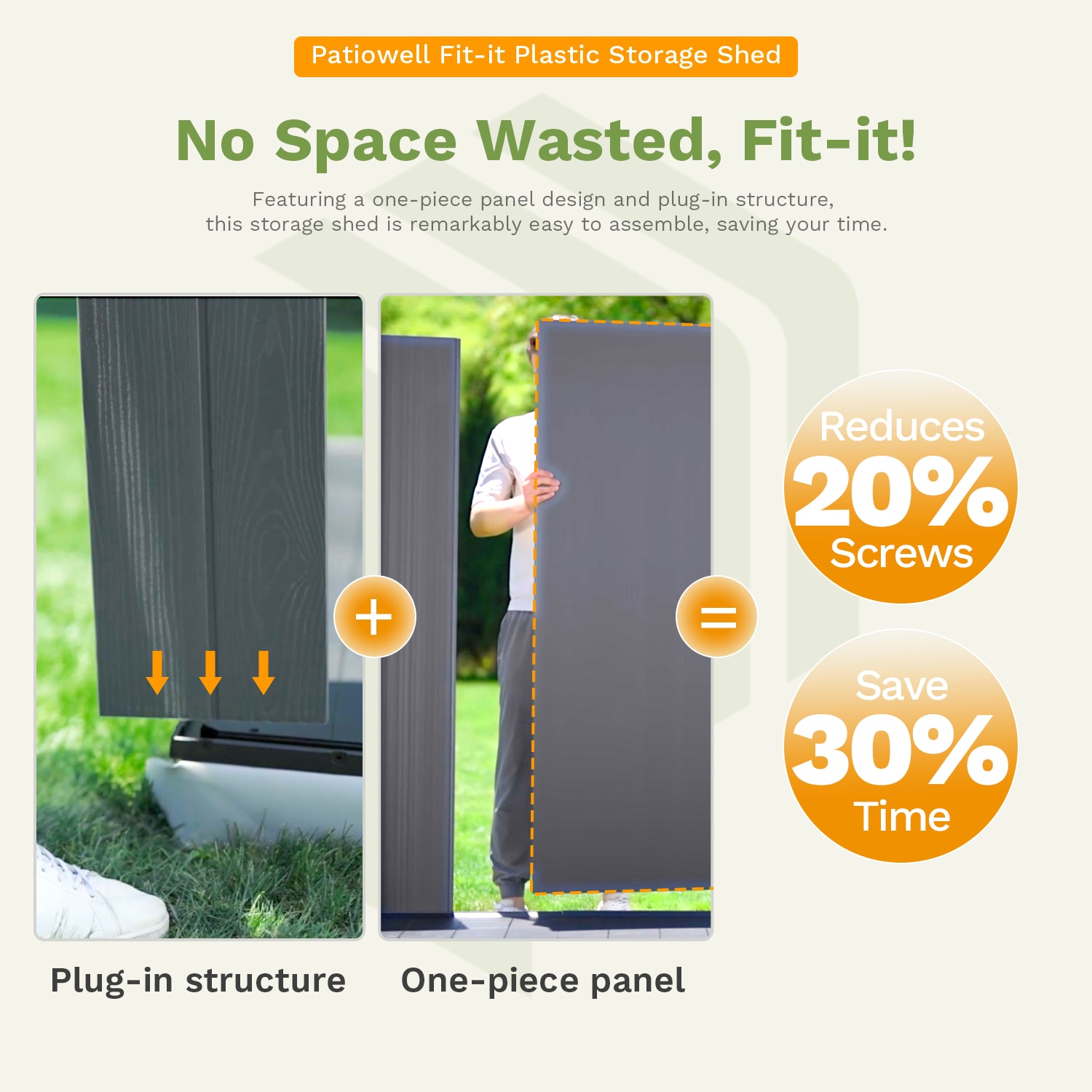 Patiowell WES-0421A-4WT Vinyl-Resin-Storage-Buildings - View #5