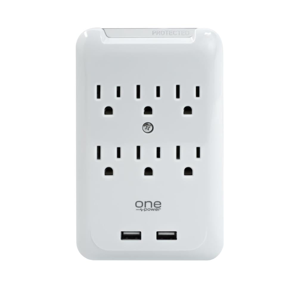 One Power PWS621 15.0 -Amp 3-wire grounding Single to triple White Surge Standard Adapter