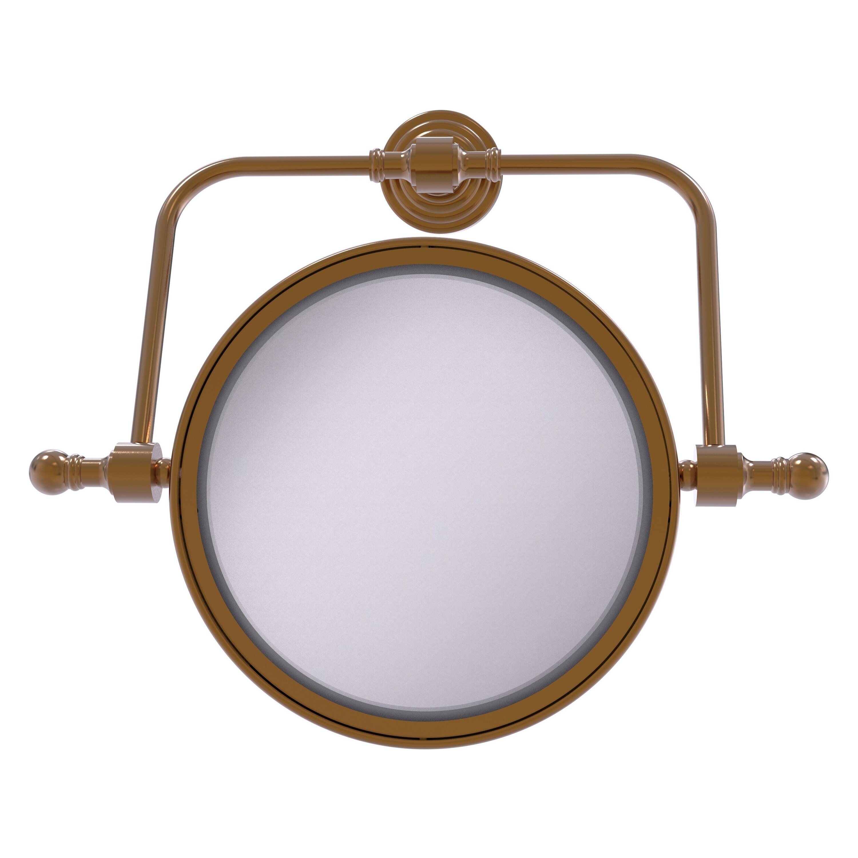 Allied Brass Retro Dot 7-in x 8-in Antique Bronze Double-Sided Magnifying Wall-Mounted Vanity Mirror